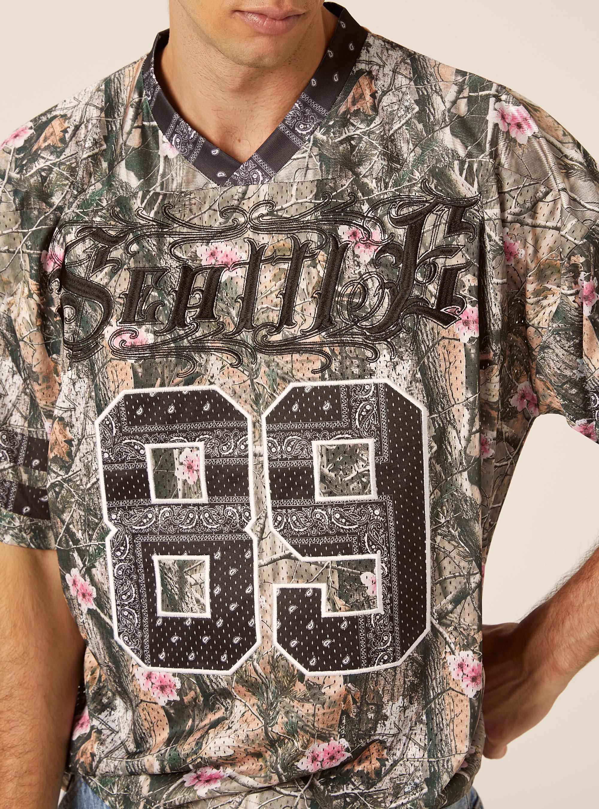 T-shirt scollo a v rock tour, KY2 KAKY MEDIUM