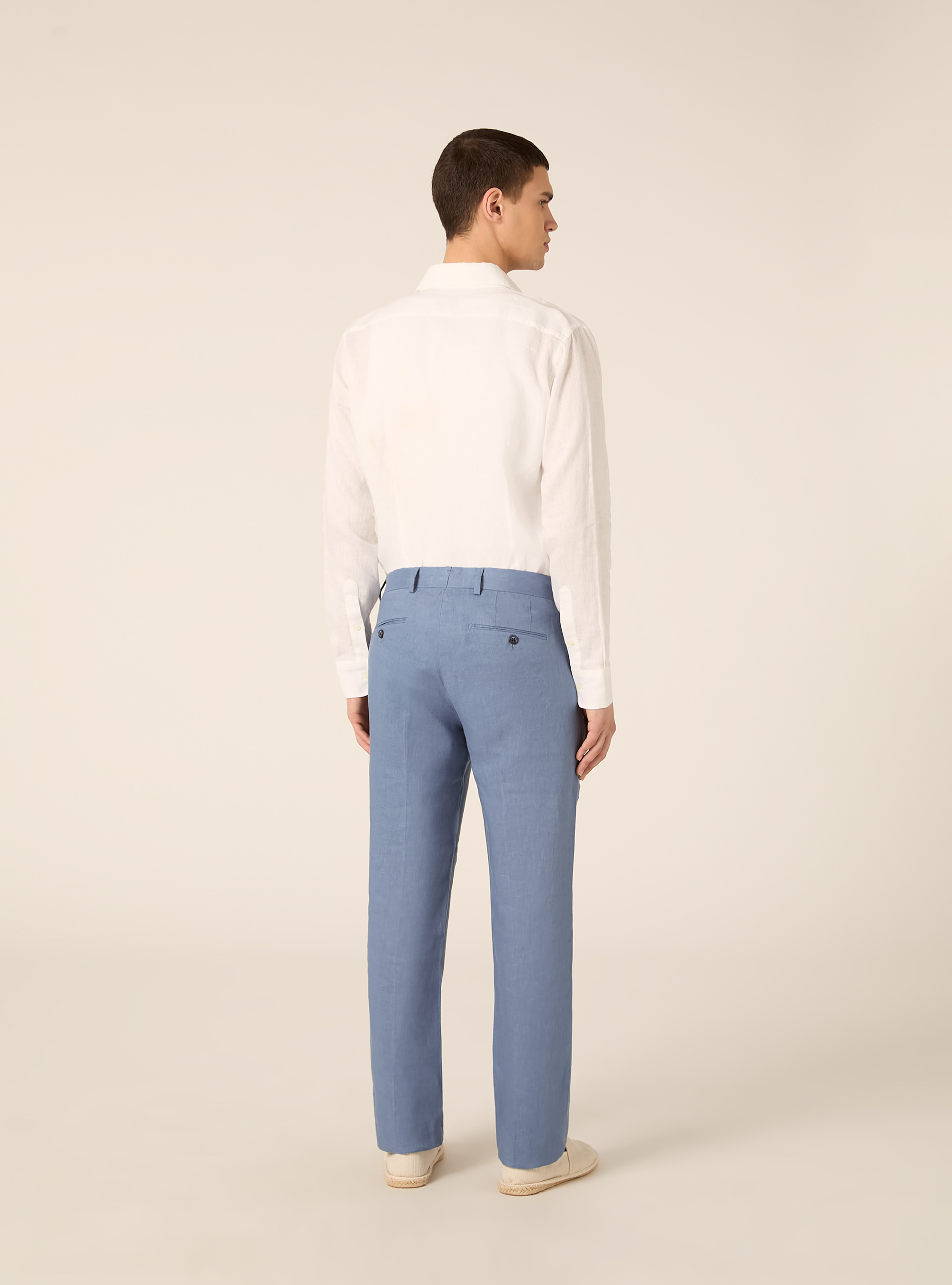 Pantaloni in lino, AZ2 AZURE MEDIUM