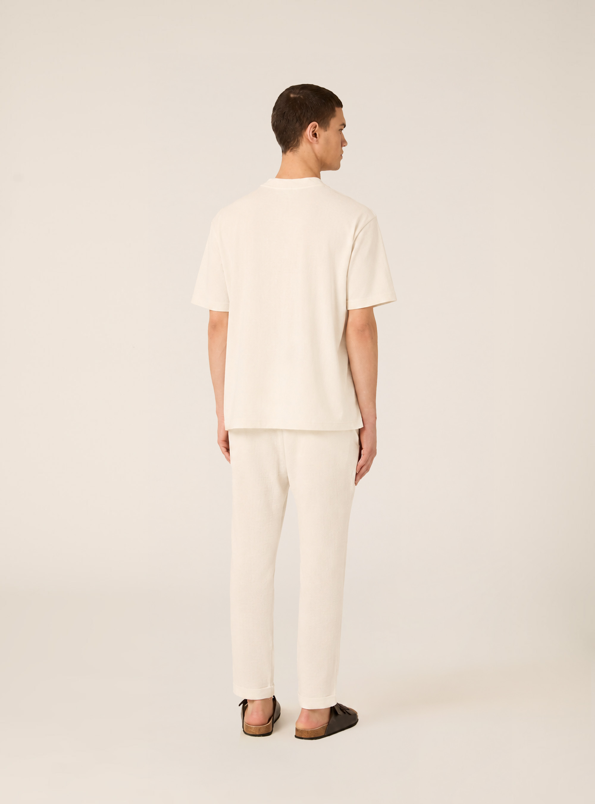 Maglietta Oversize con Spacchetti Laterali, PANNA