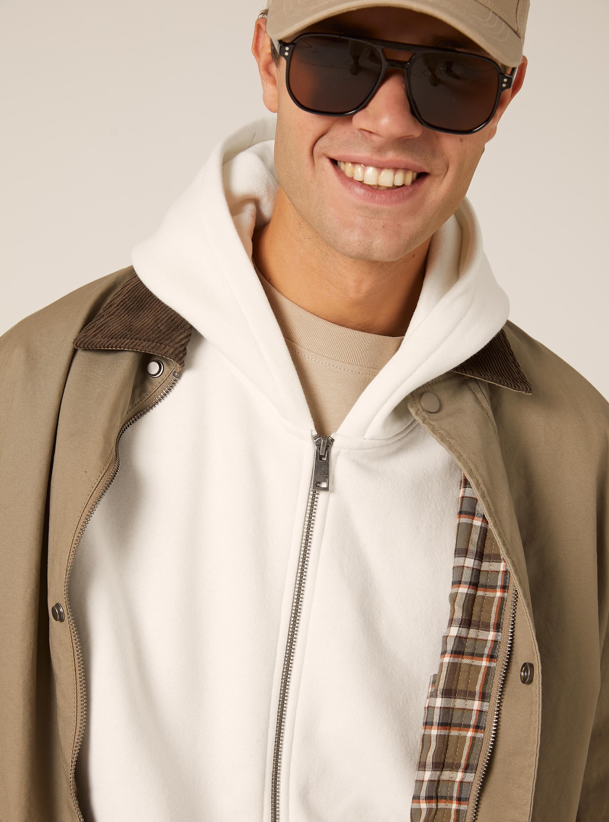 Boxy fit canvas jacket, BG2 BEIGE MEDIUM