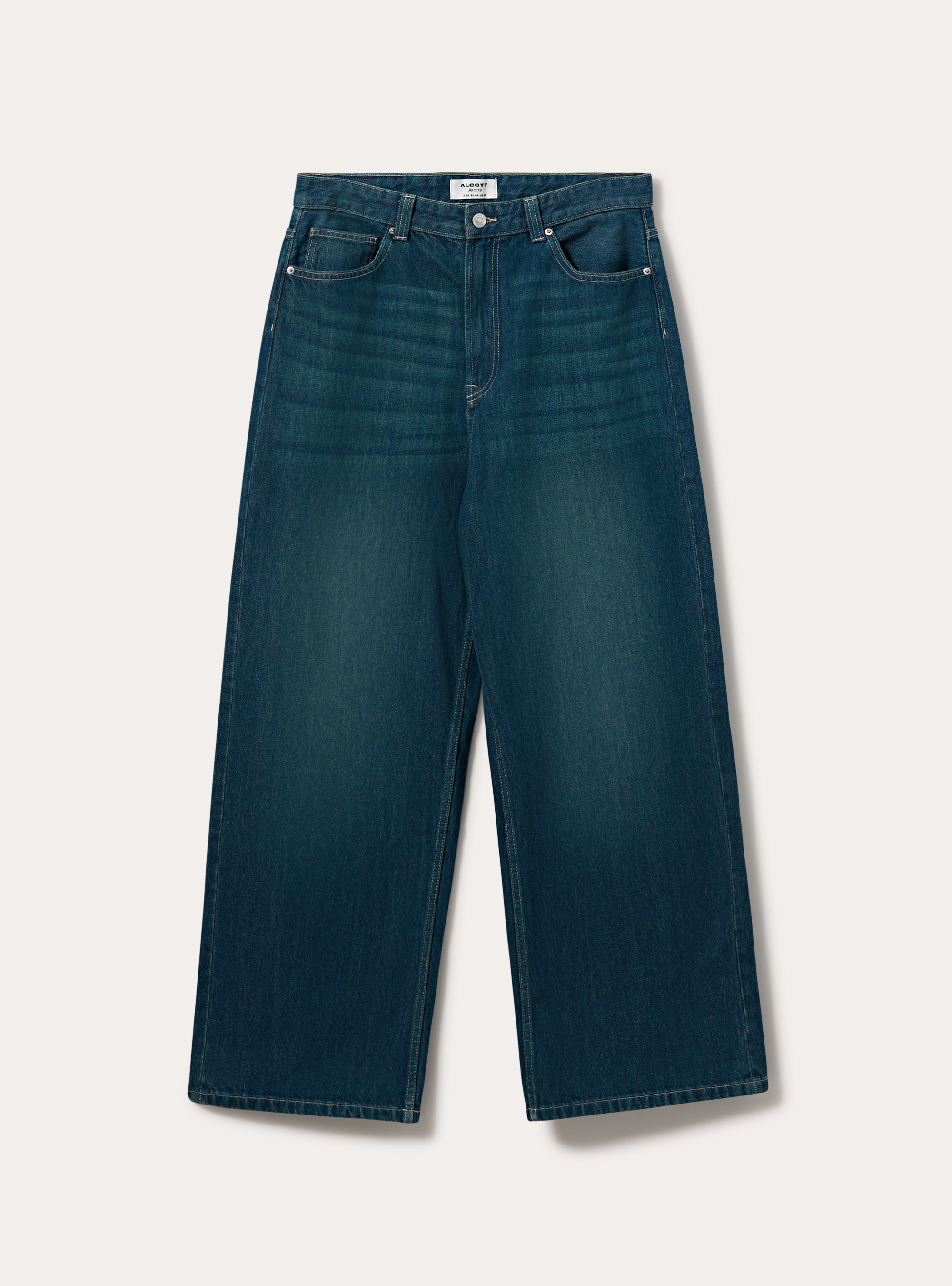 Jeans super baggy, D201 AZZURRE MED OVERDYE