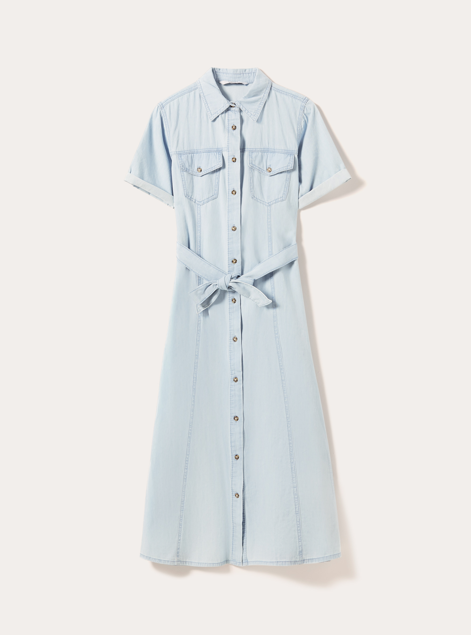 Denim chemisier dress, D007 LIGHT AZURE