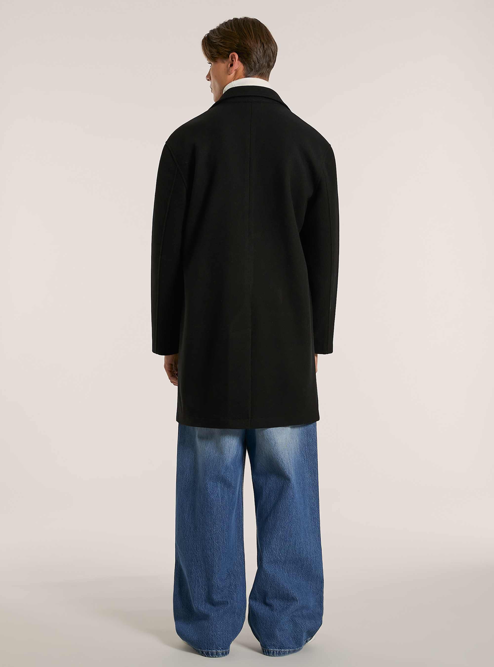 Single-breasted coat, BK1 BLACK