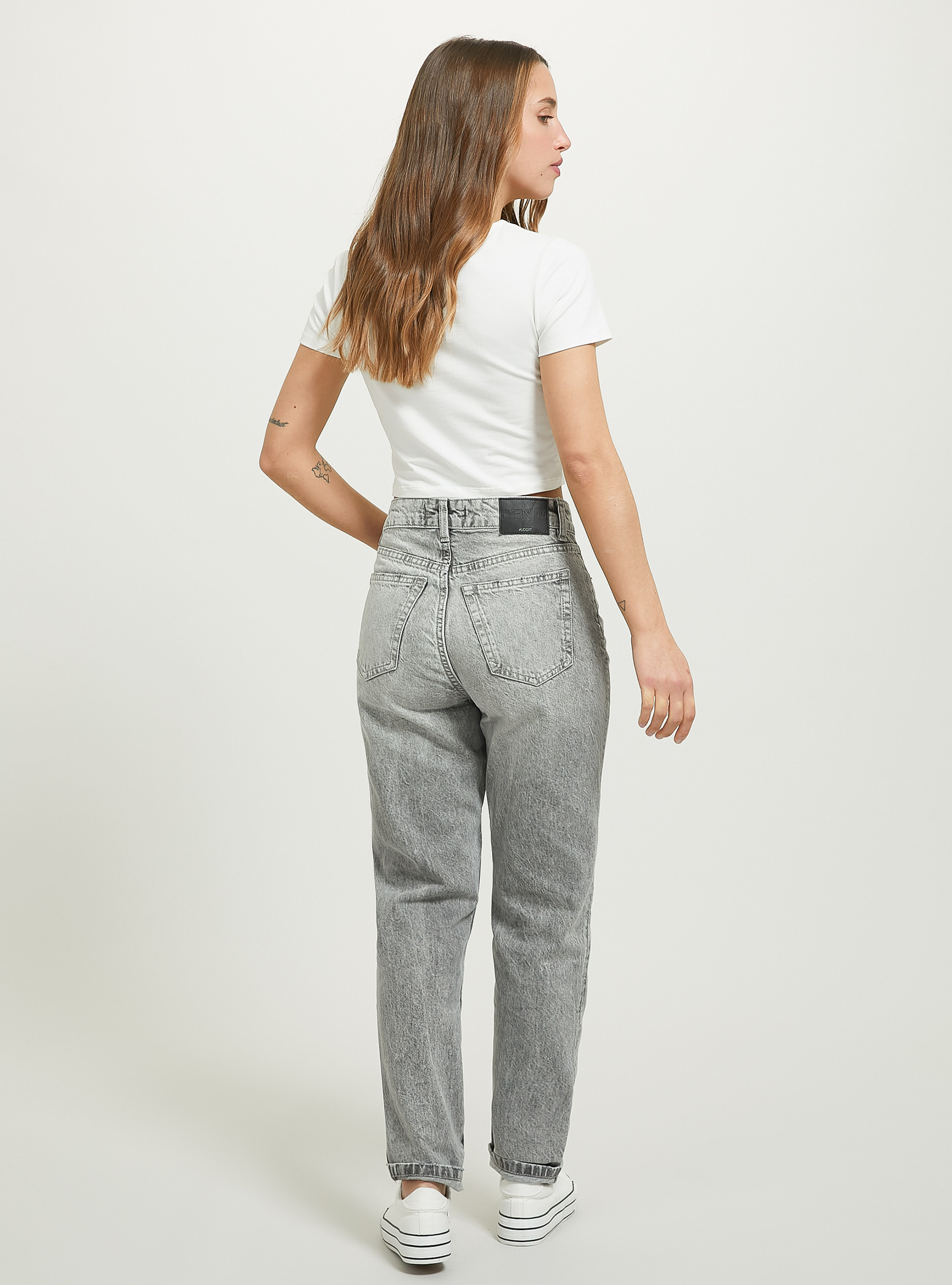 Jeans mom fit, D00G GREY