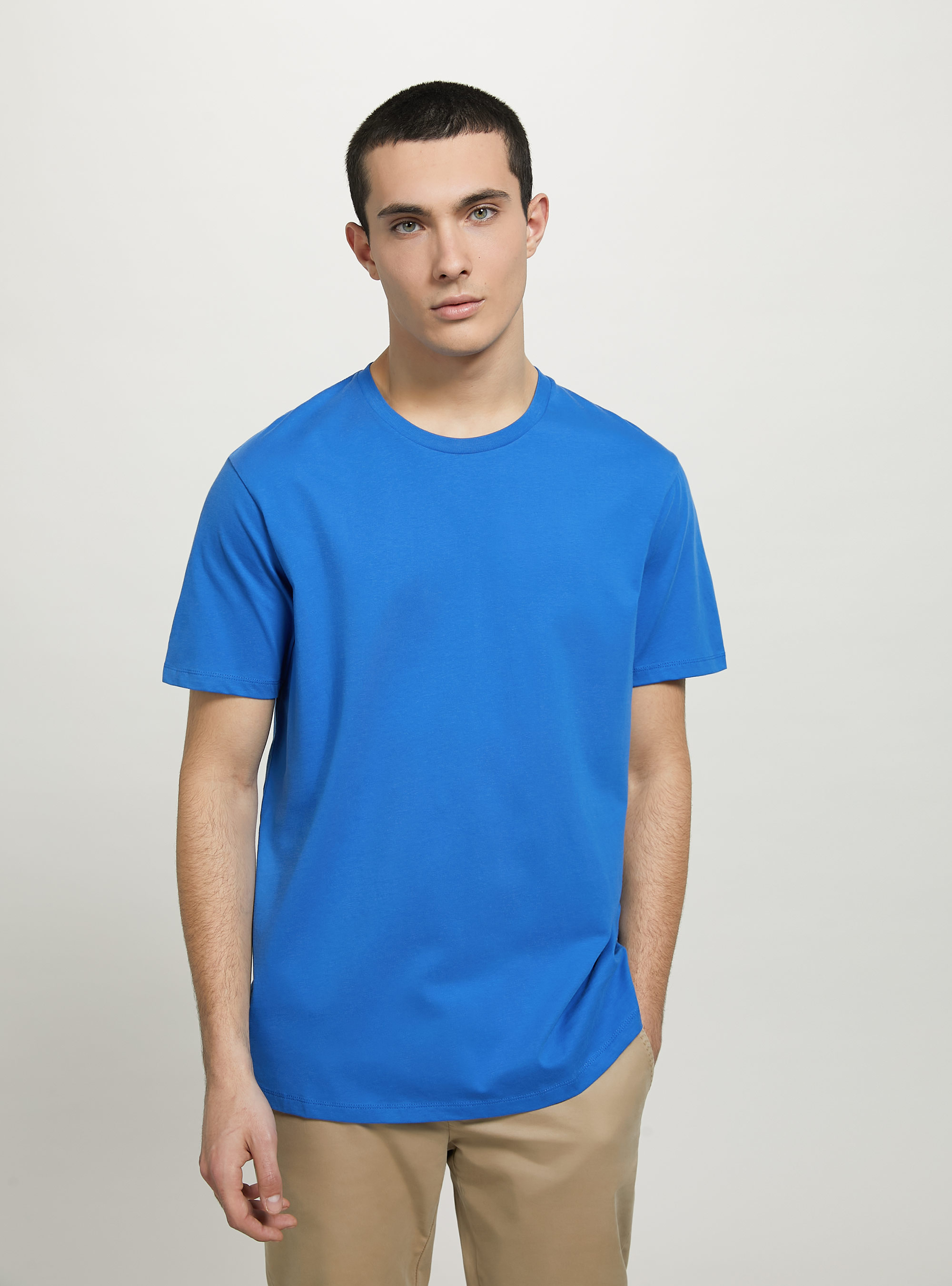 Camiseta de algod&oacute;n con cuello redondo, RY2 ROYALE MEDIUM