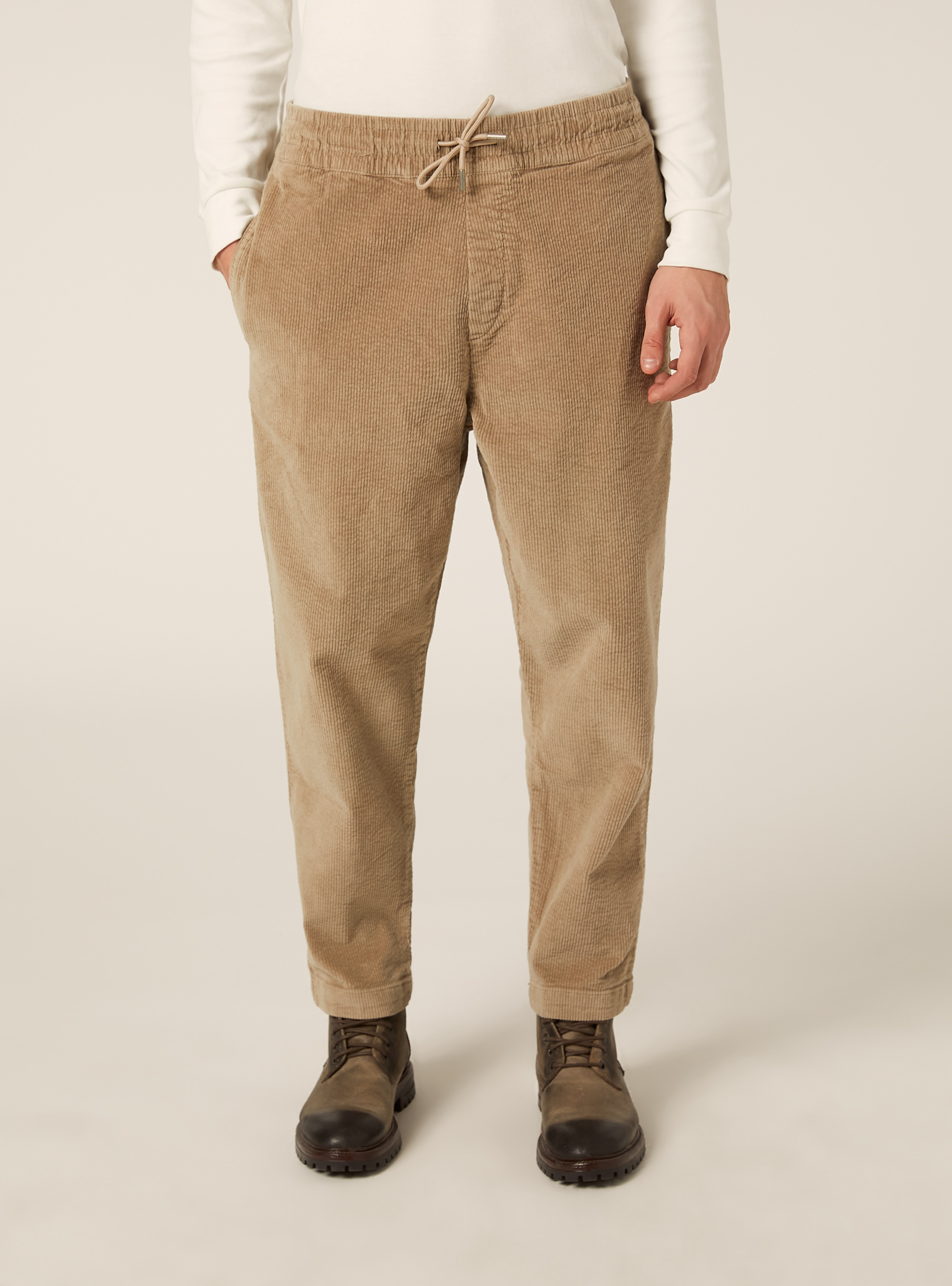 Pantalon jogger en velours cotel&eacute;, BG3 BEIGE LIGHT