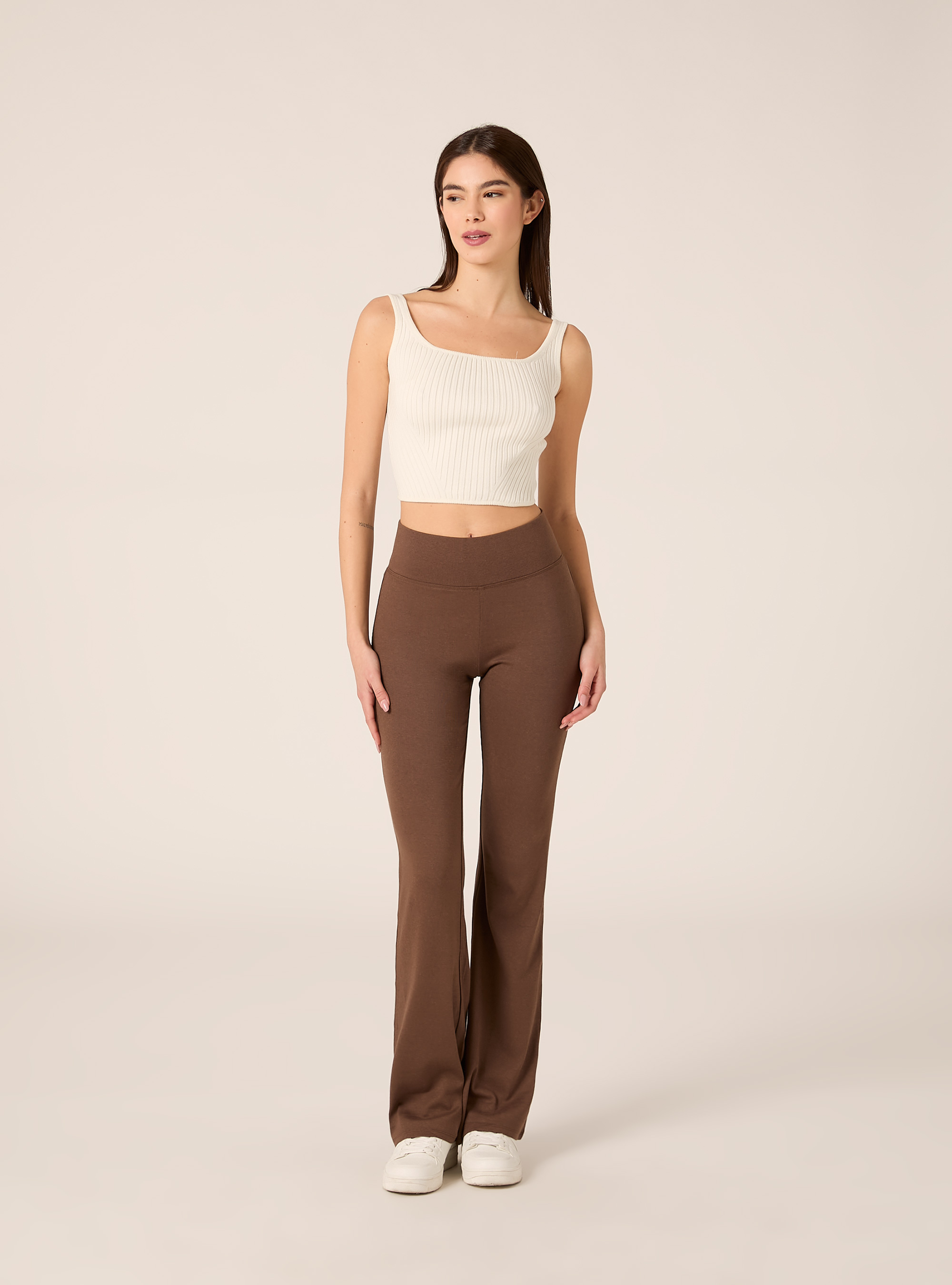 Top canotta in maglia, WH2 WHITE