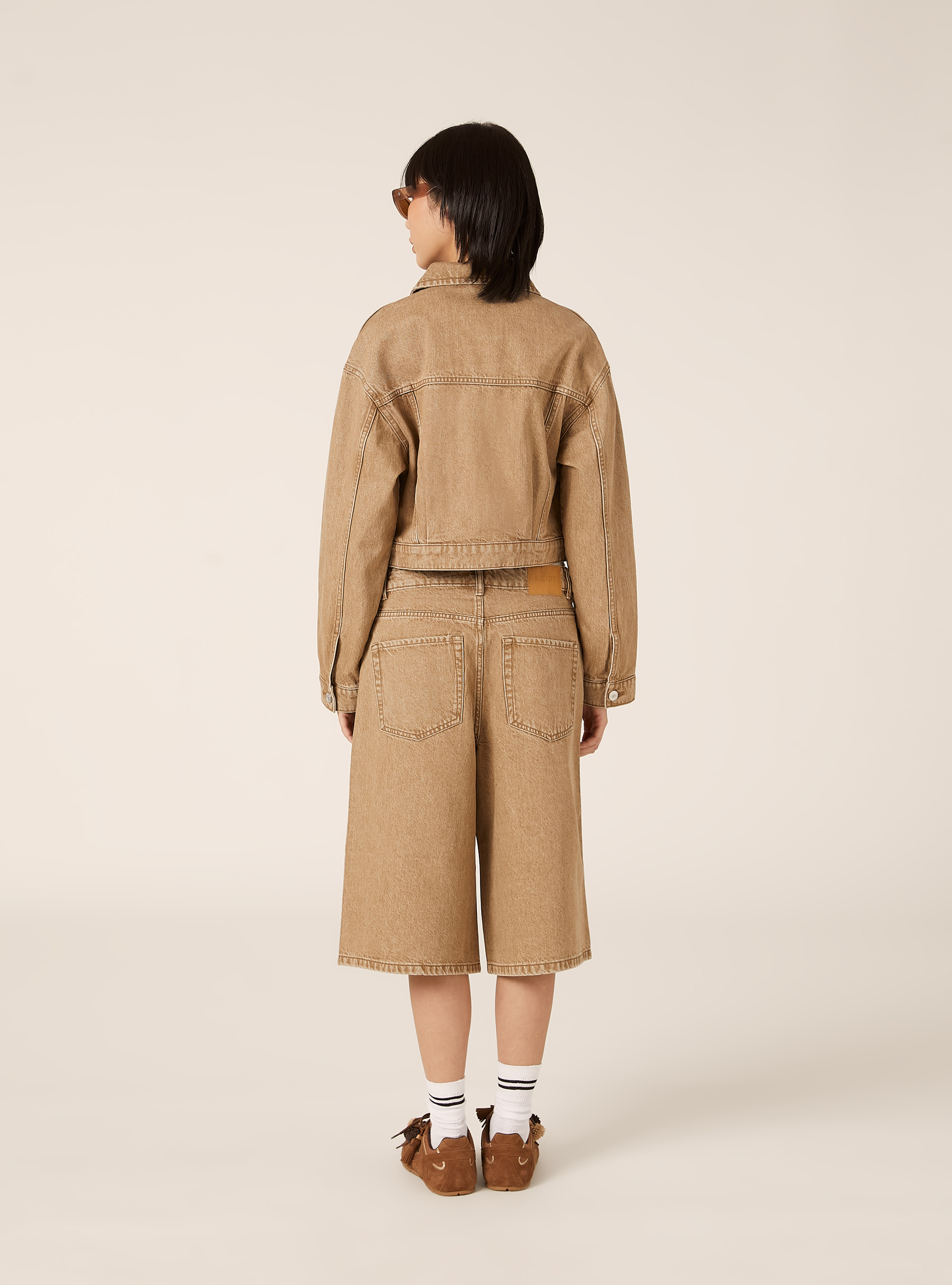 Giubbotto in denim colorato, TB2 TOBACCO MEDIUM