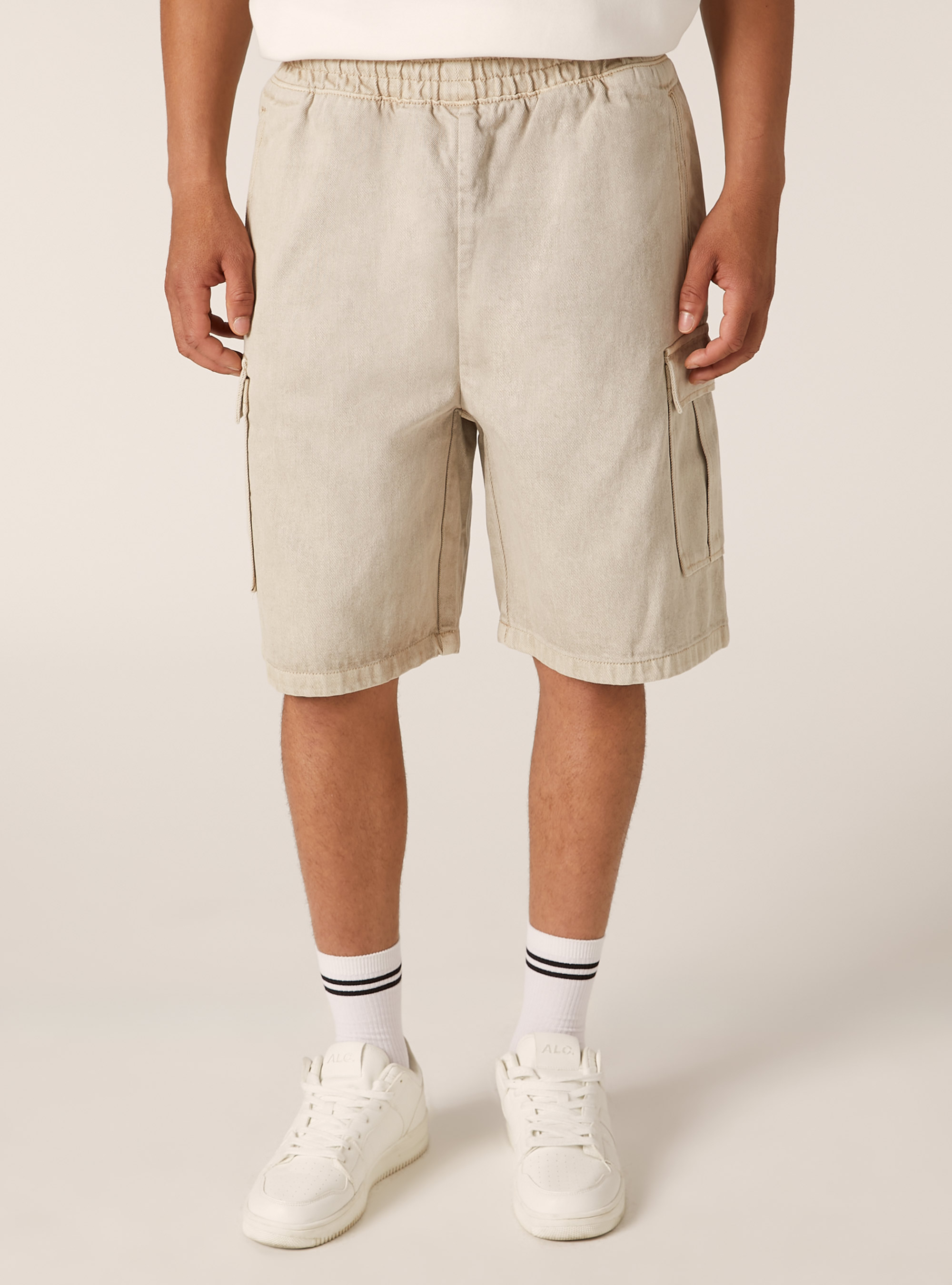 Cargo-Bermudashorts aus Twill, BG2 BEIGE MEDIUM