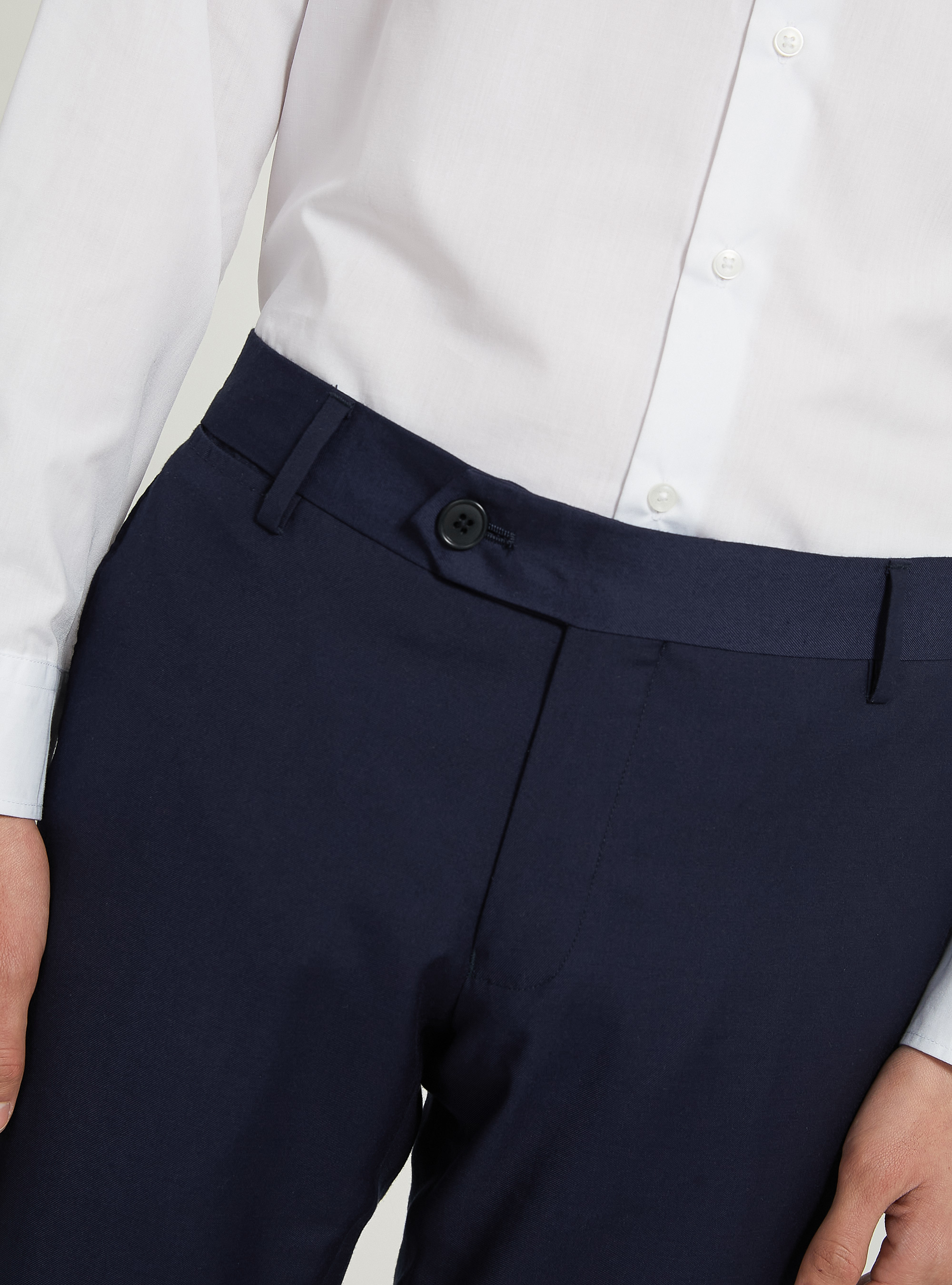 Plain-colored pants for suit, NA1 NAVY DARK