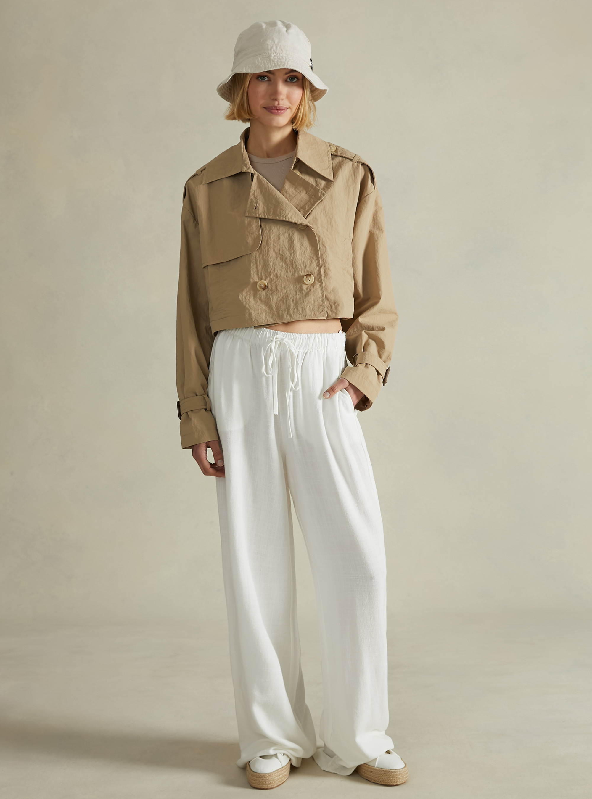 Trench court doux, BG3 BEIGE LIGHT