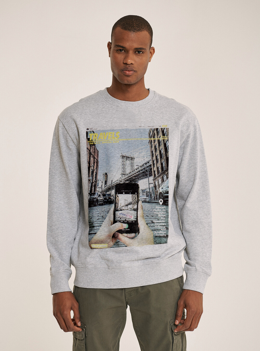 Felpa stampa fotografica, BIANCO GHIACCIO