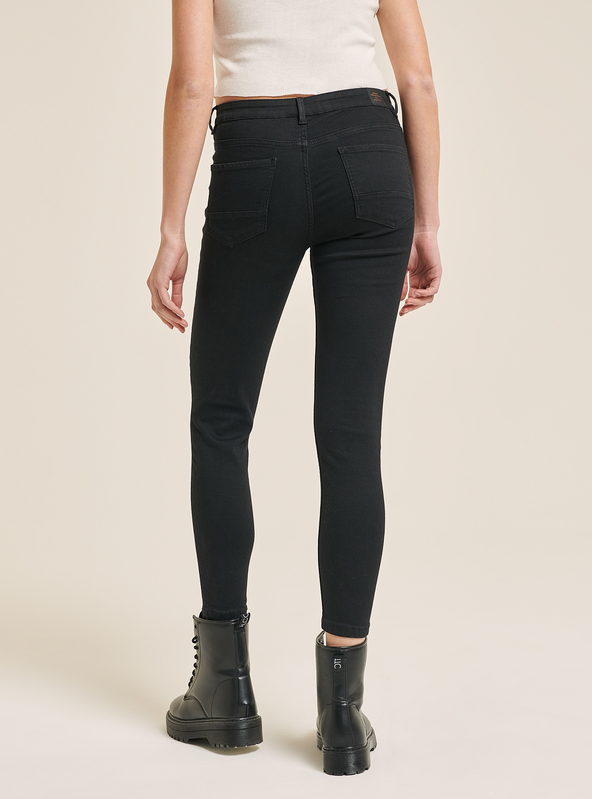 Jeans skinny fit cropped, NERO