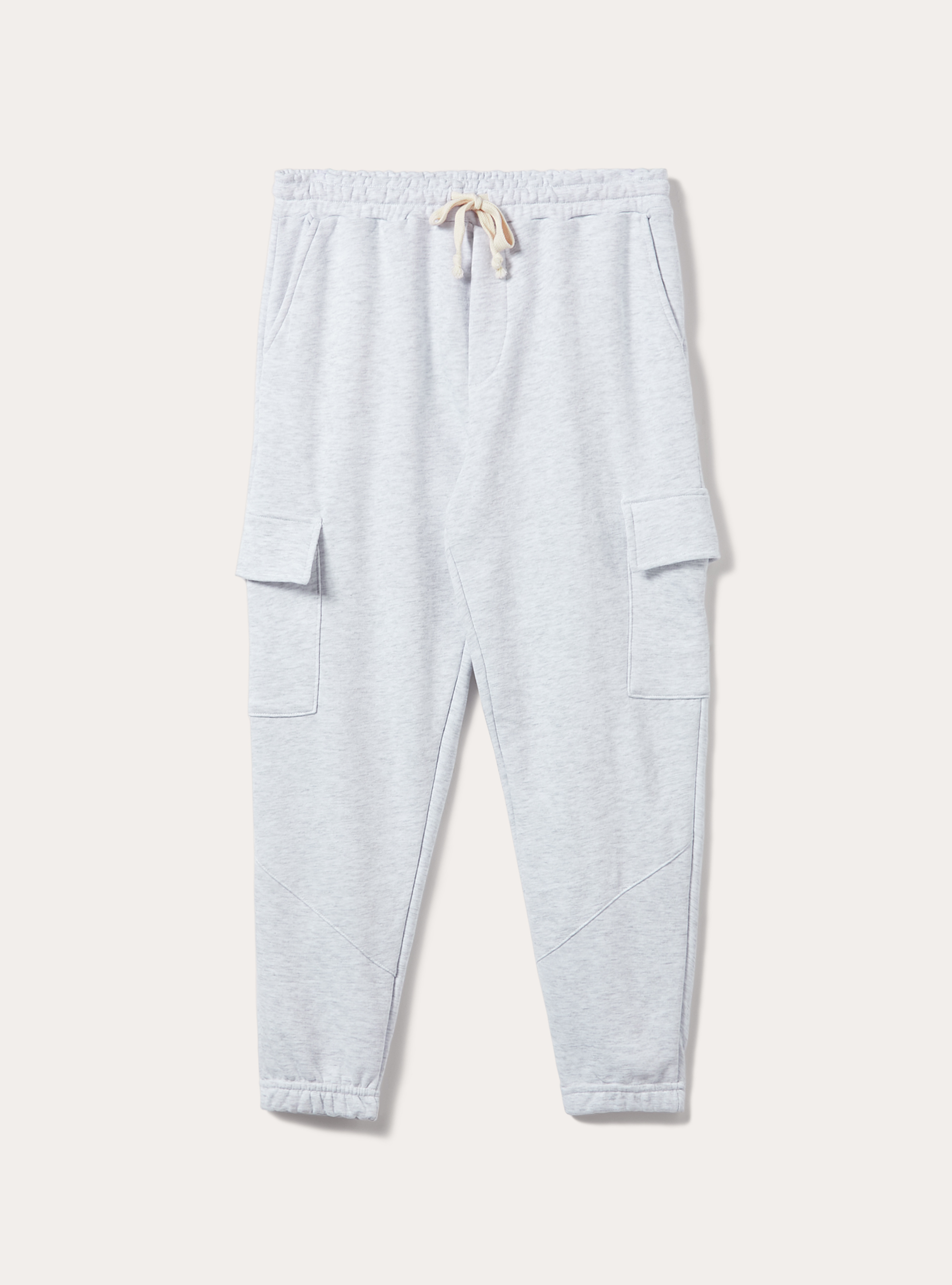 Cotton jogger with pockets, MGY3 GREY MEL LIGHT