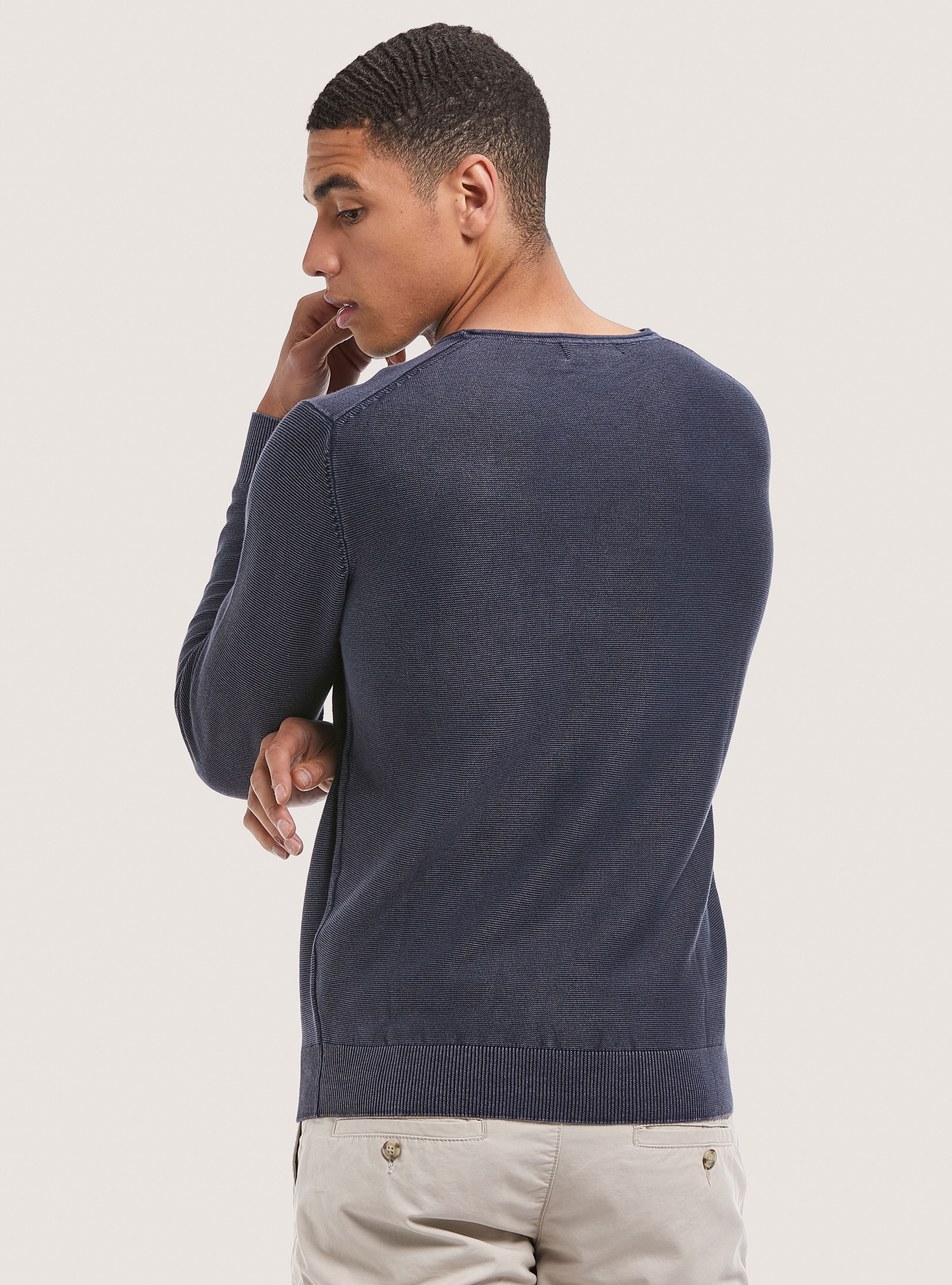Pullover acidato in cotone, BLUE