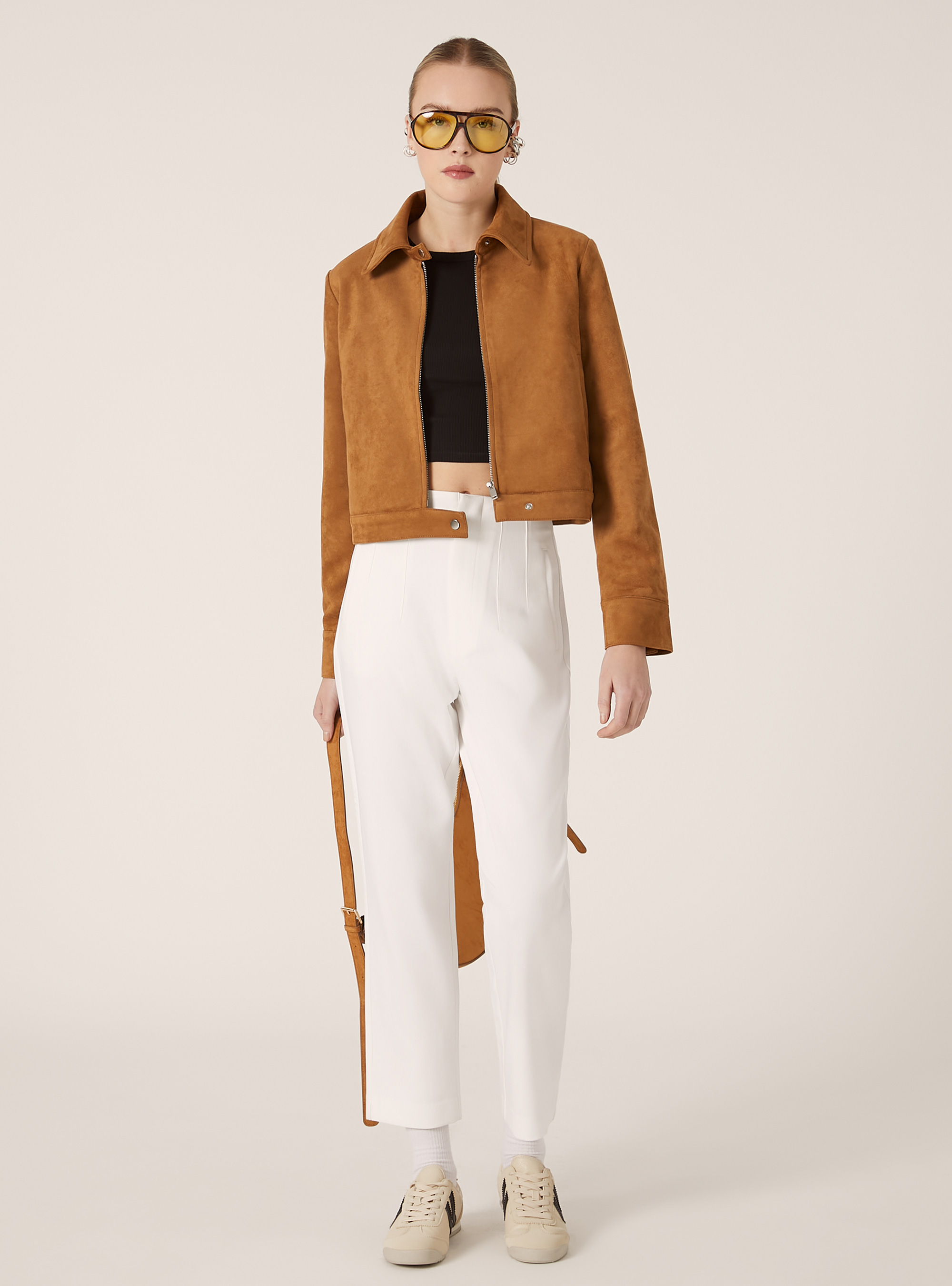 Suede-effect jacket, TB2 TOBACCO MEDIUM