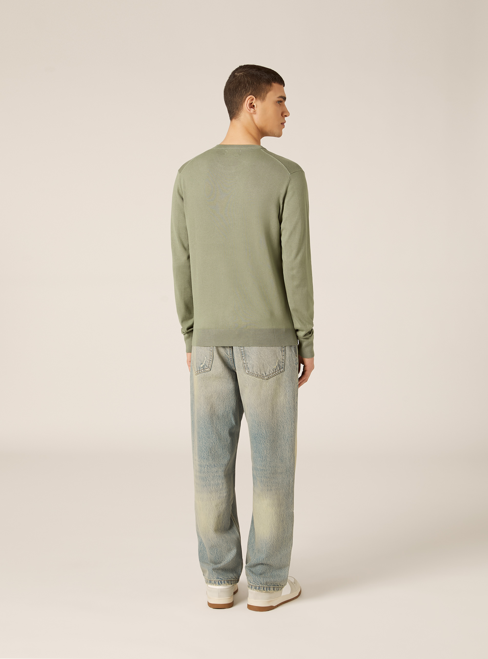 Pullover girocollo in viscosa sostenibile Ecovero, KY1 KAKY DARK