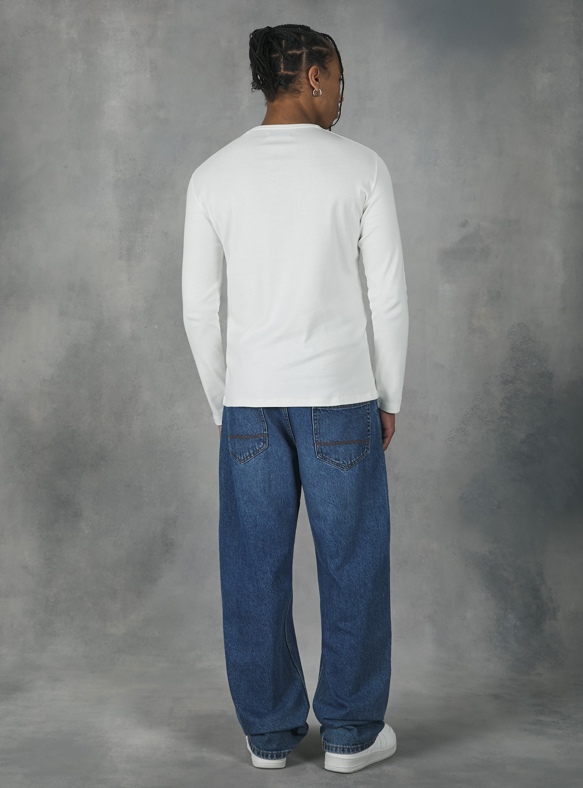 Long-sleeved cotton T-shirt, WH2 WHITE