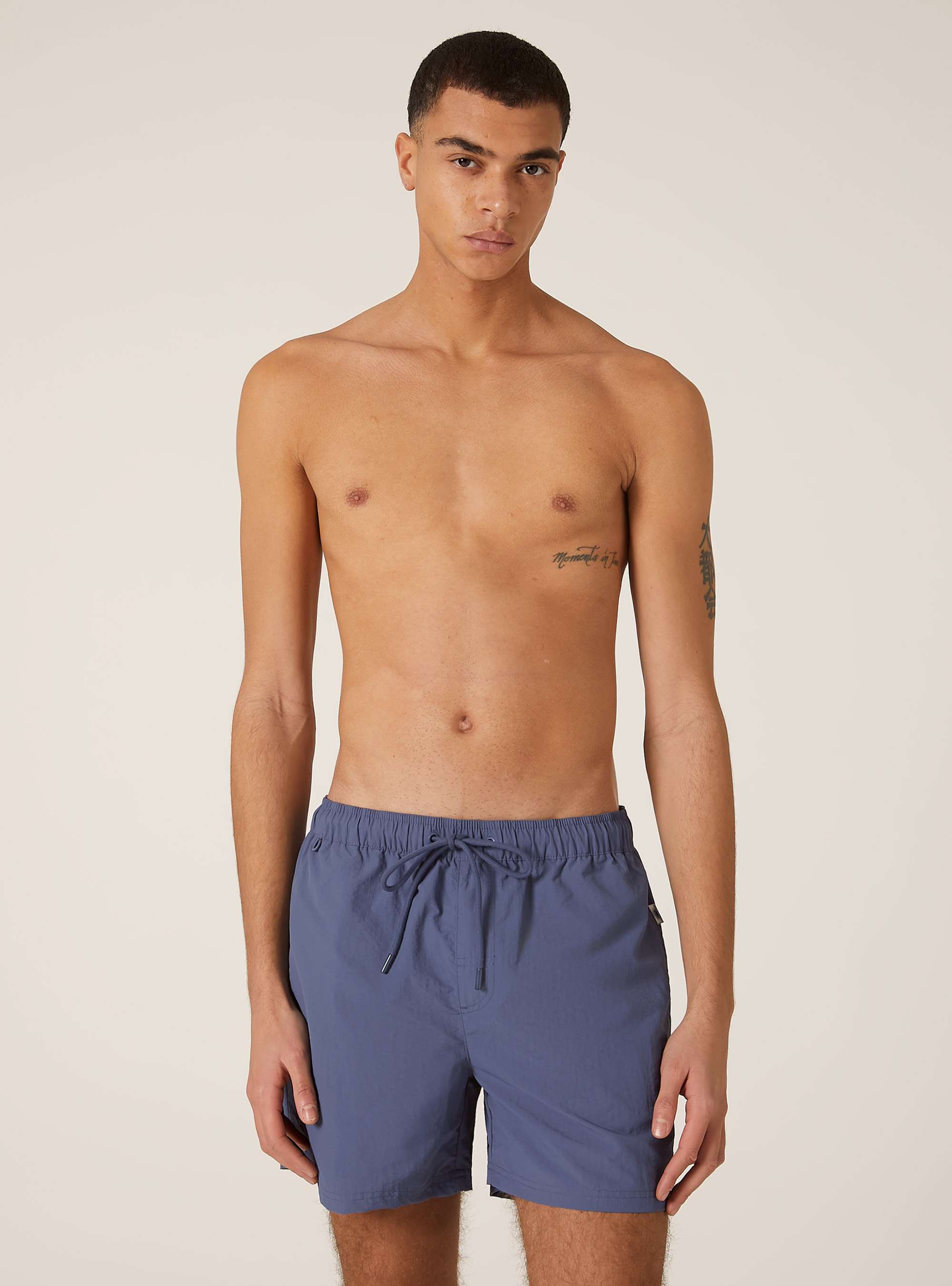 Maillot de bain uni avec poche arri&egrave;re, IN1 INDIGO DARK