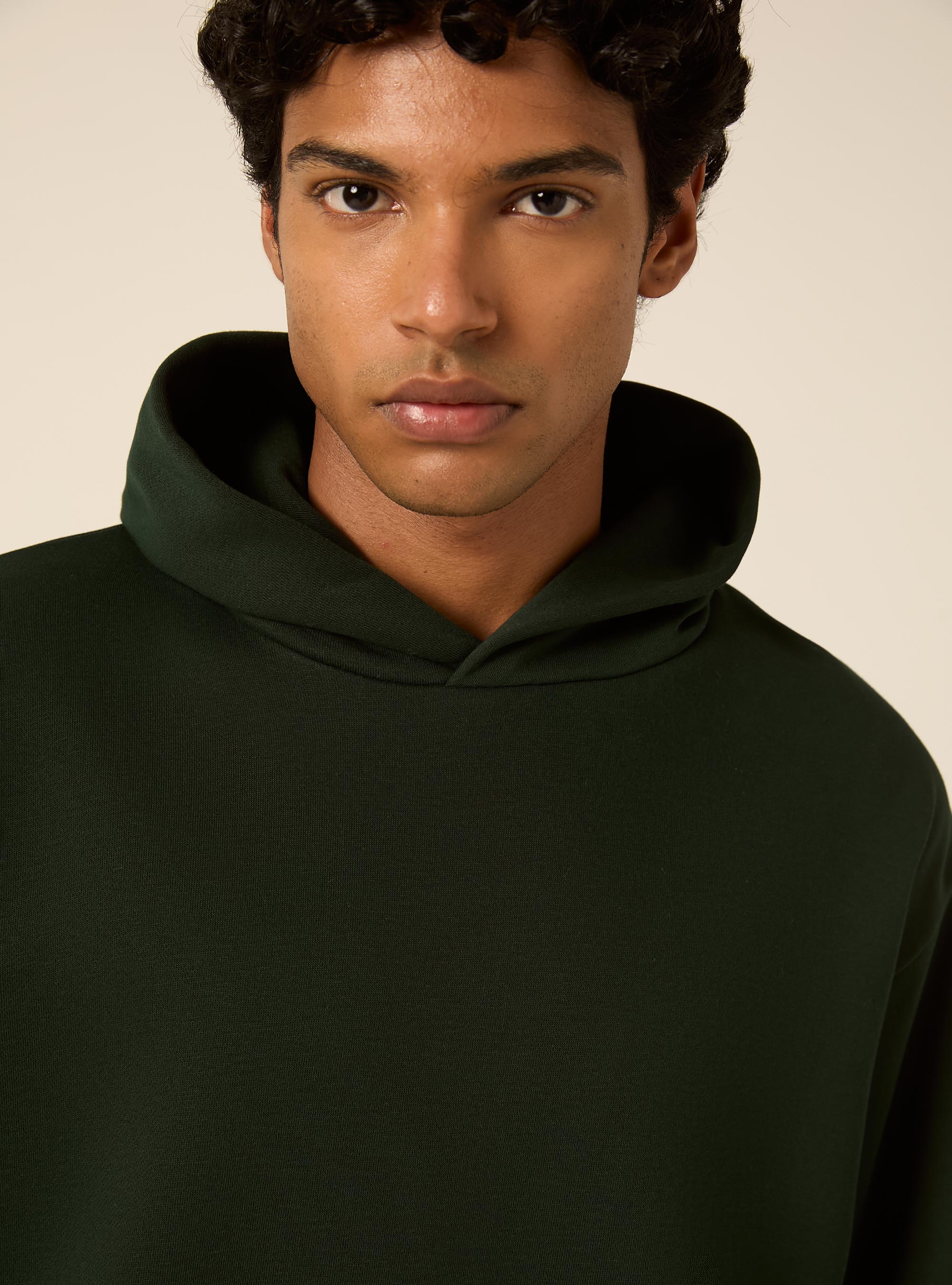 Felpa con cappuccio boxy fit, GN1 GREEN DARK