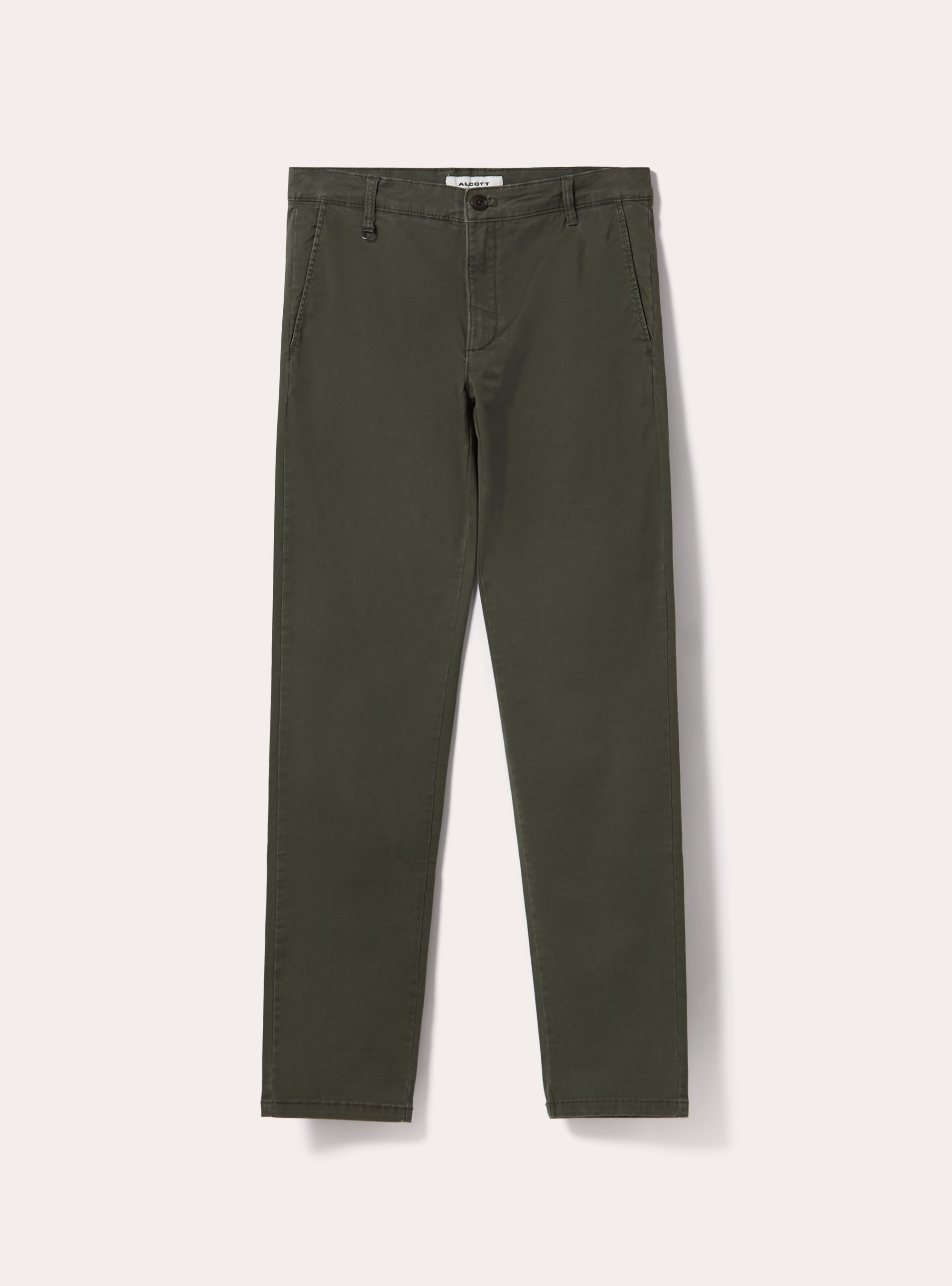 Pantal&oacute;n chino ajustado de sarga el&aacute;stica, KY2 KAKY MEDIUM