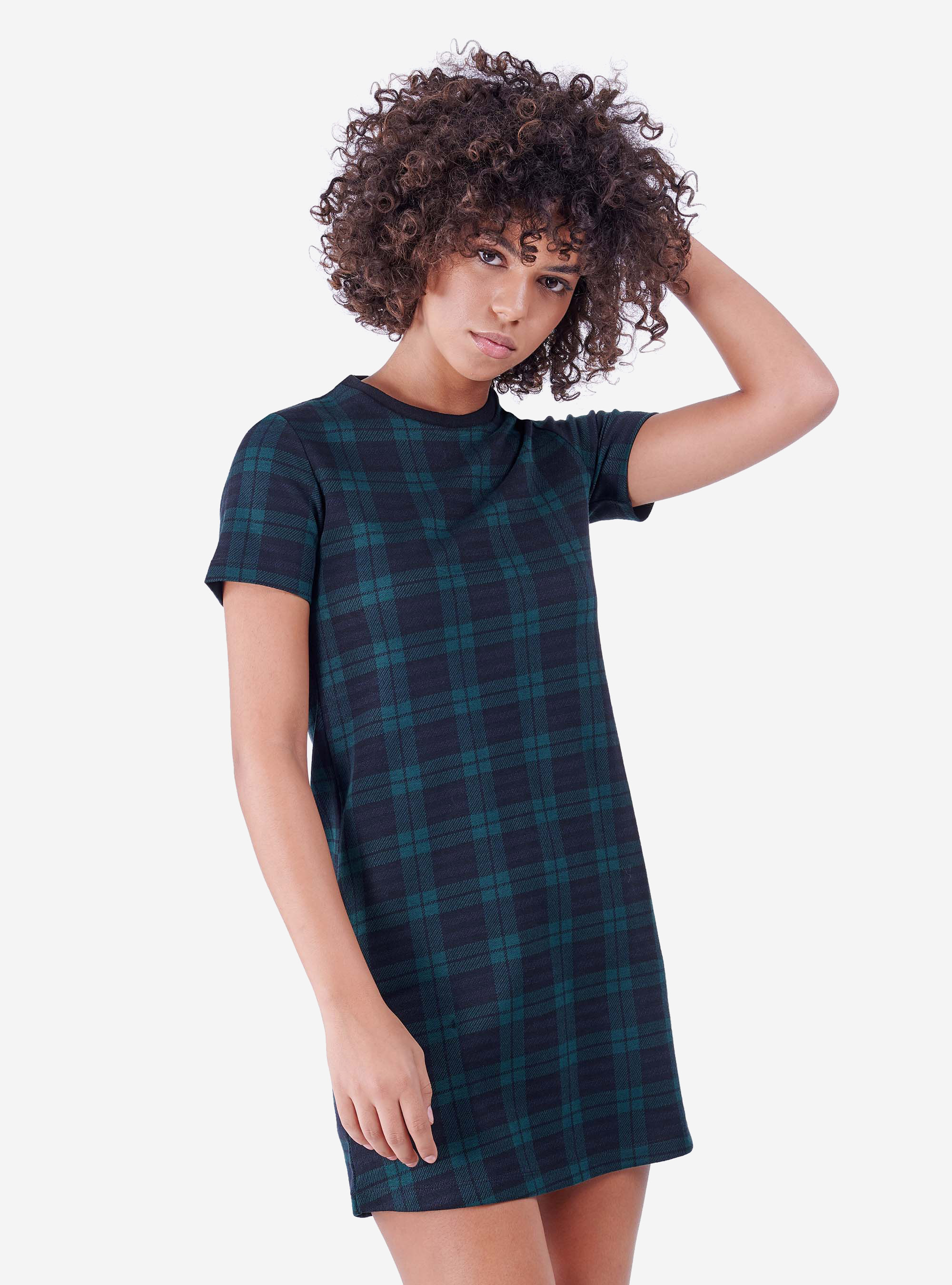 VESTIDO DE FANTAS, VERDE A CUADROS