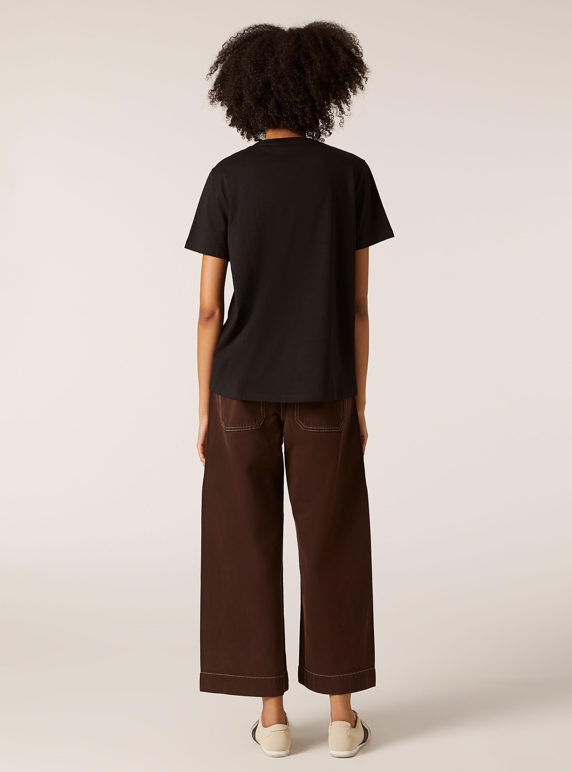 T-shirt à imprimé métallique, BK1 BLACK