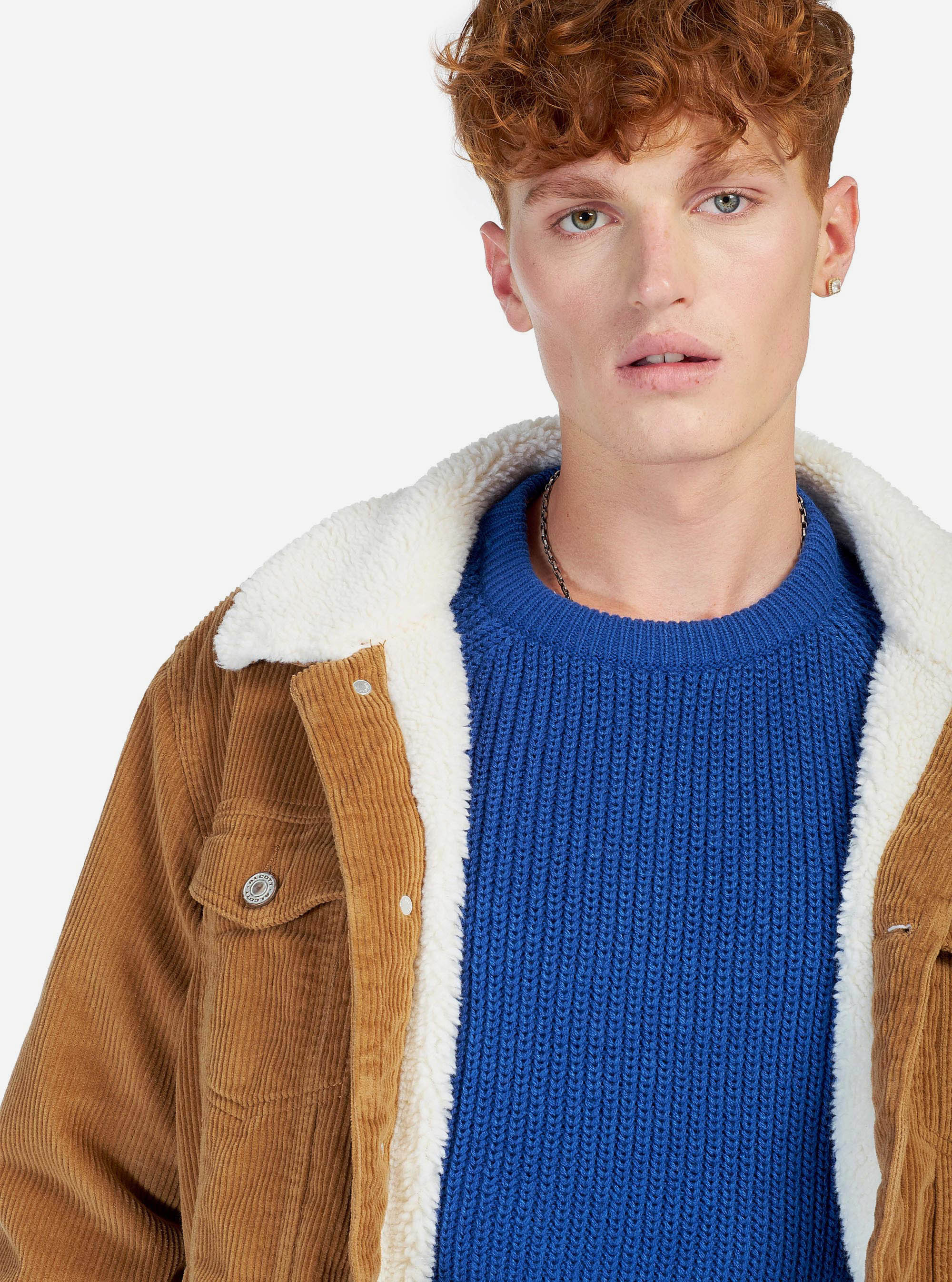 Giubbotto in vellutto con pelliccia, SENAPE