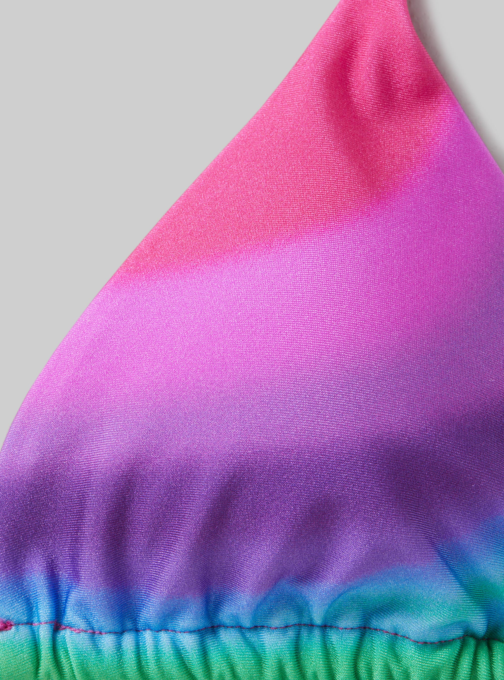 Haut de bikini à bretelles en tissu recycle, RAINBOW