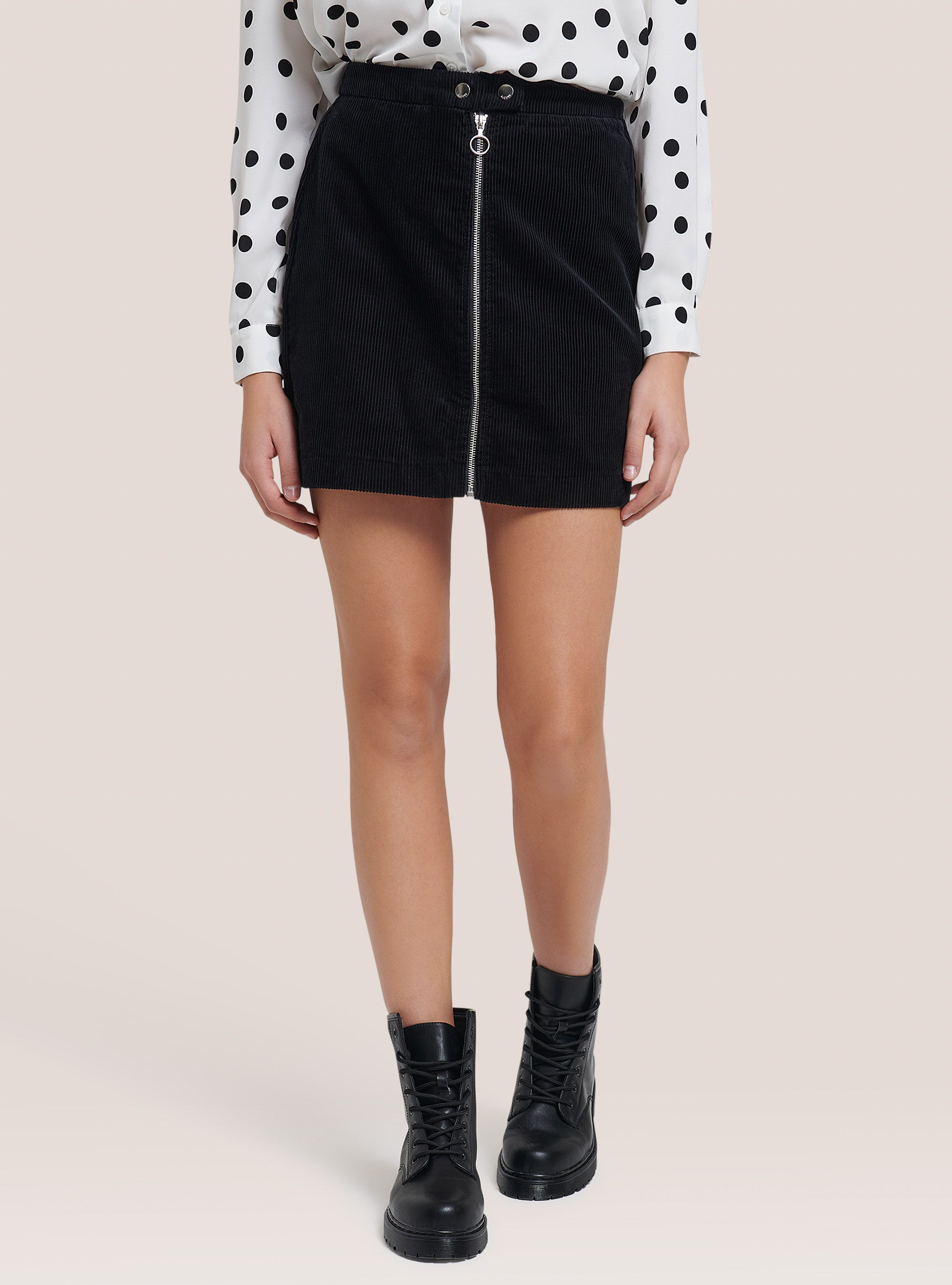 Minigonna in velluto a costine con cerniera Alcott Gonne e Shorts Donna