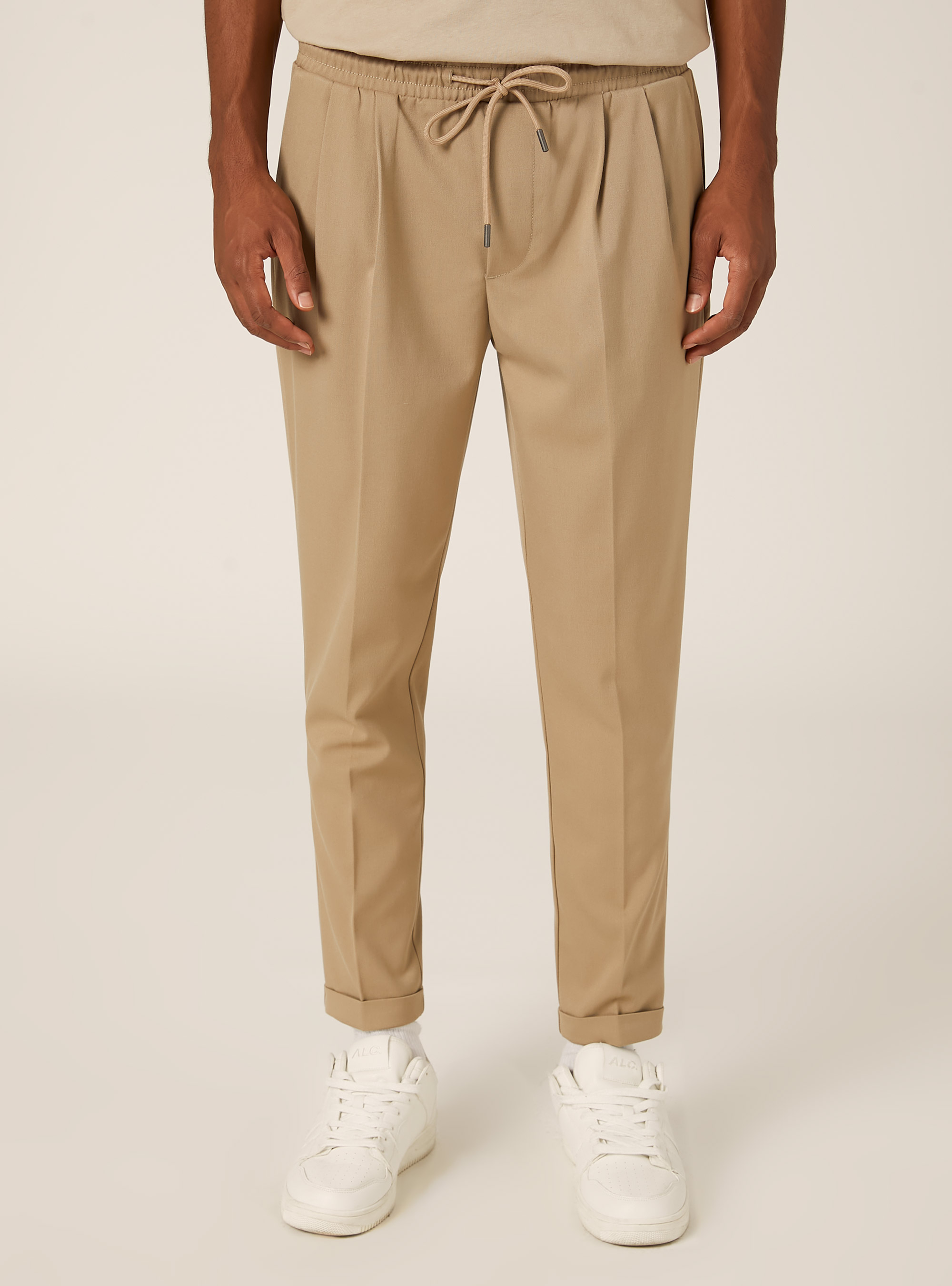 Twill jogger pants, BG2 BEIGE MEDIUM