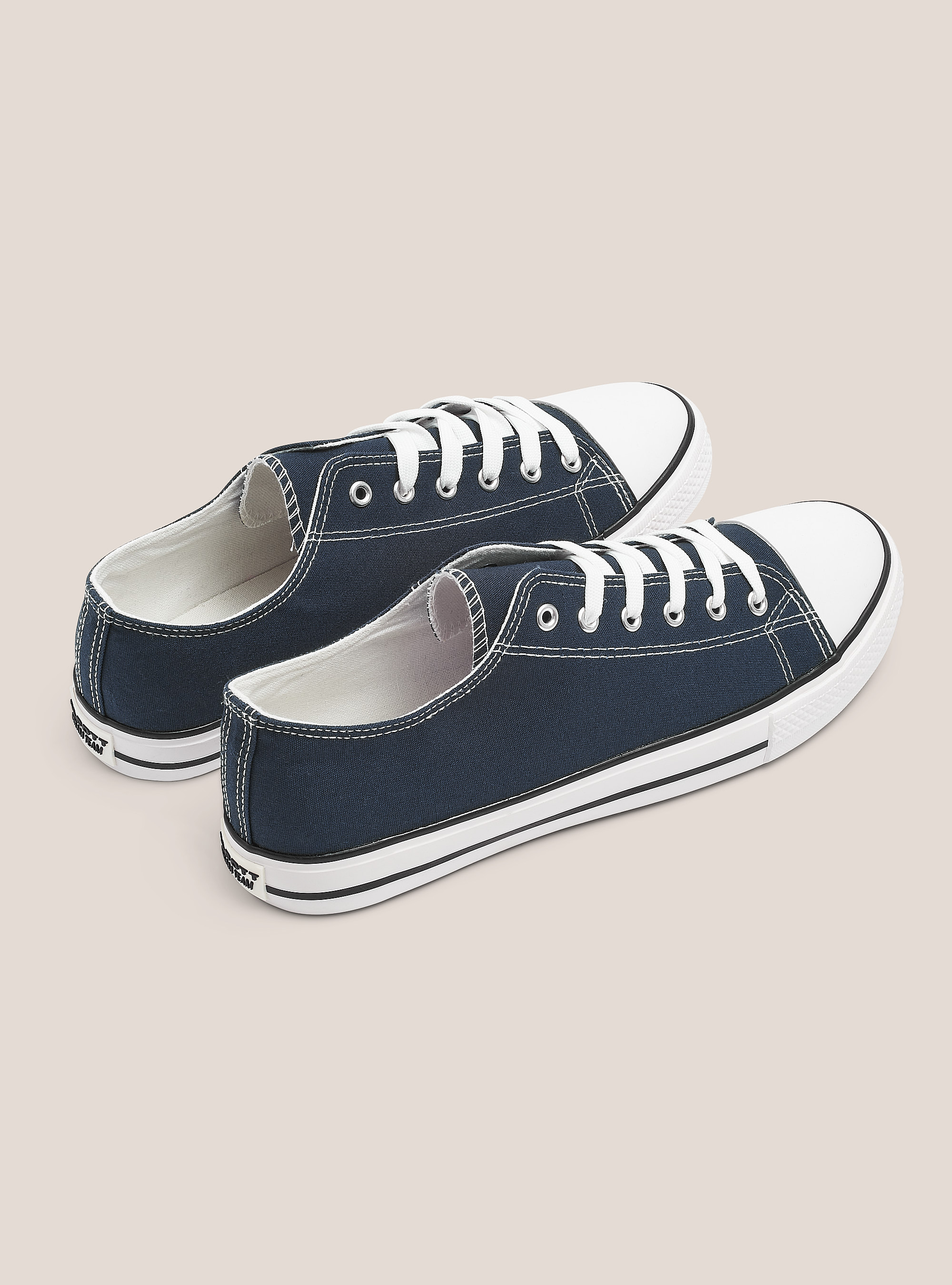 Sneakers bassa in tela, BLUE