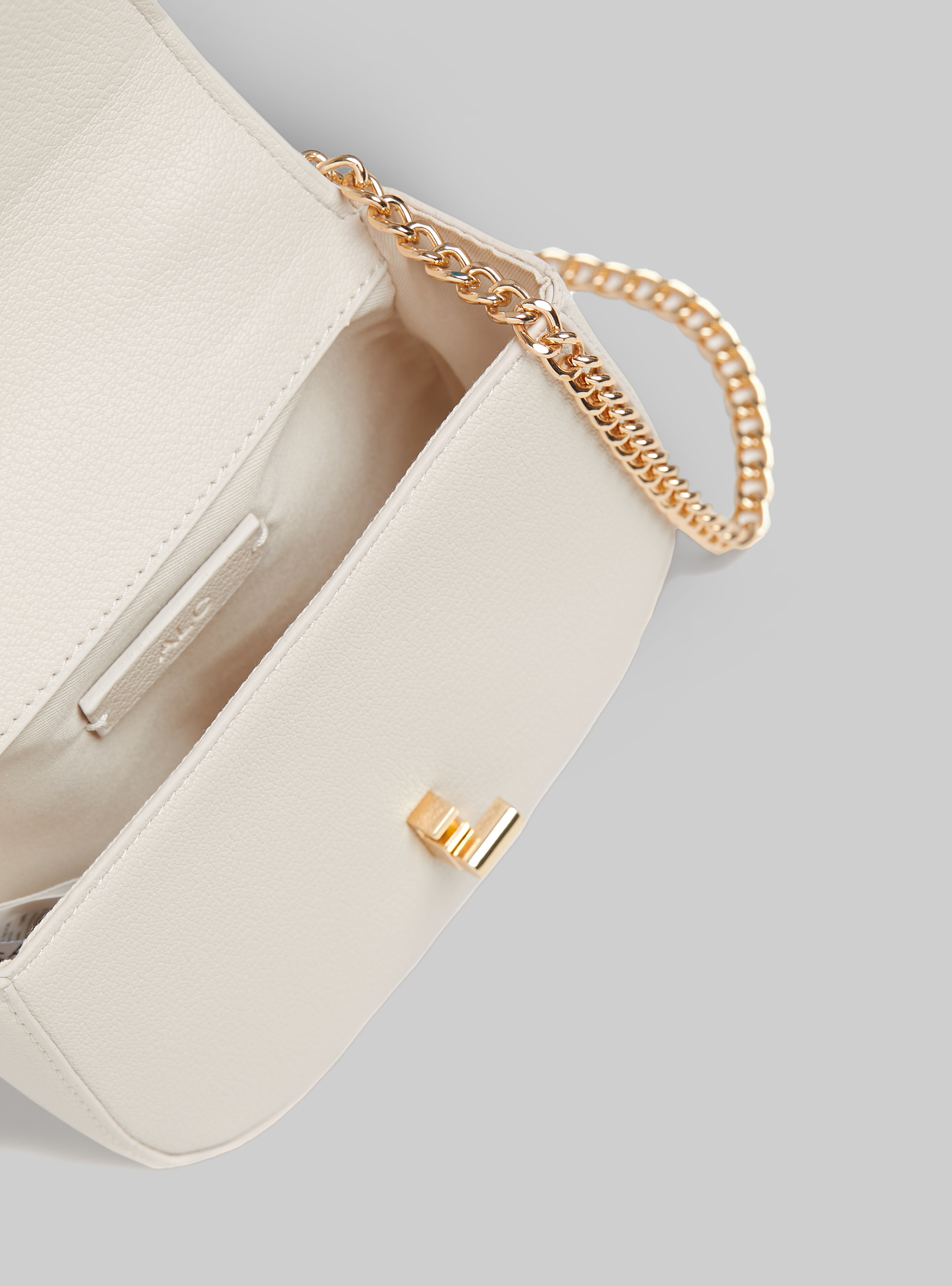 Borsa mini con fibbia, BG1 BEIGE DARK