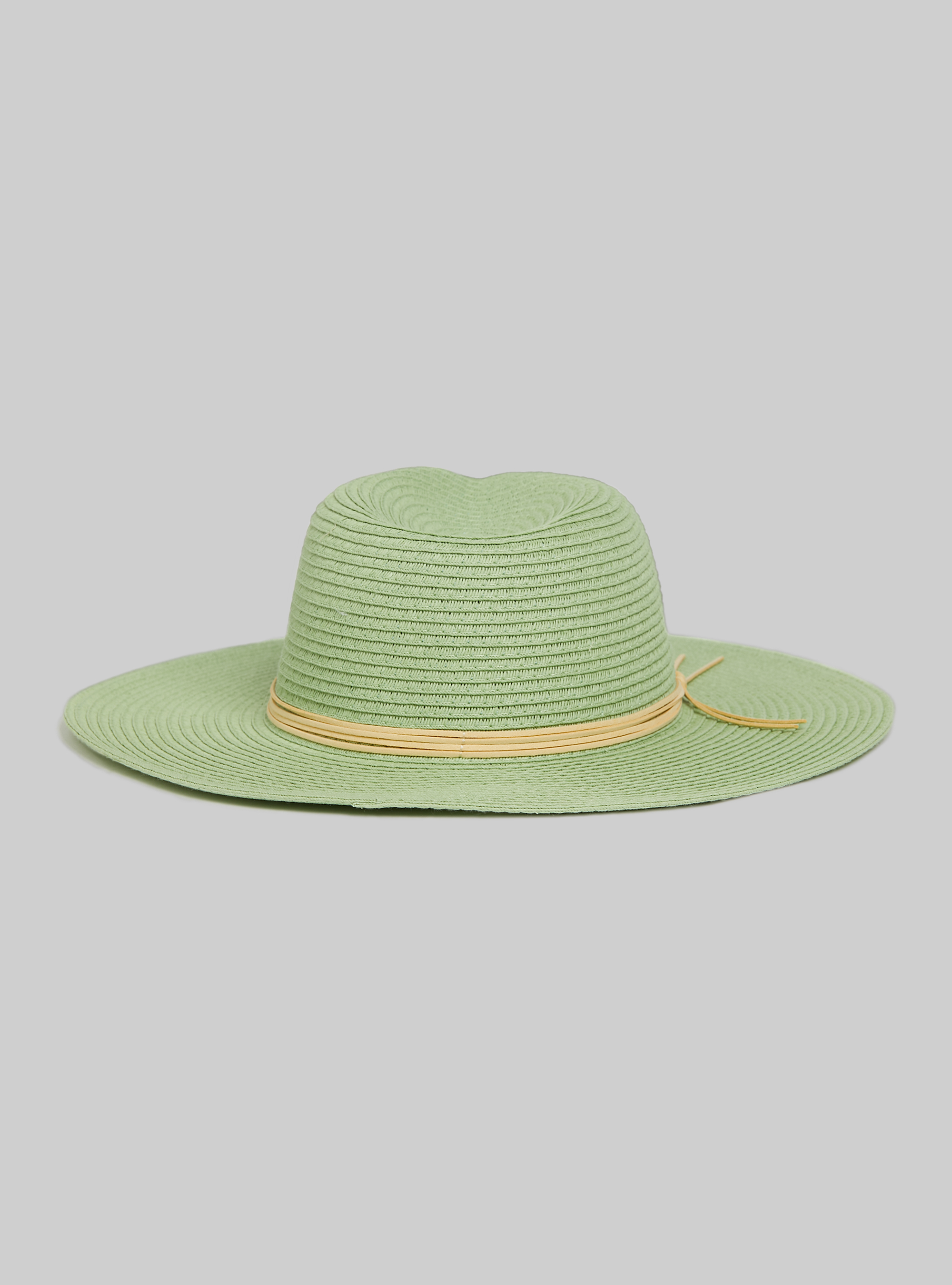 Cappello effetto rafia con fiocco, GA3 AQUA GREEN LIGHT