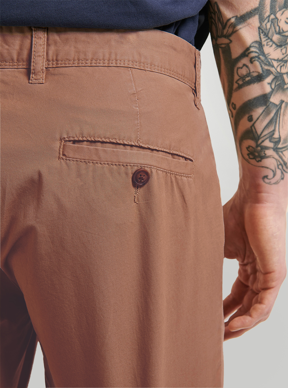 Twill chinos, C515 BROWN