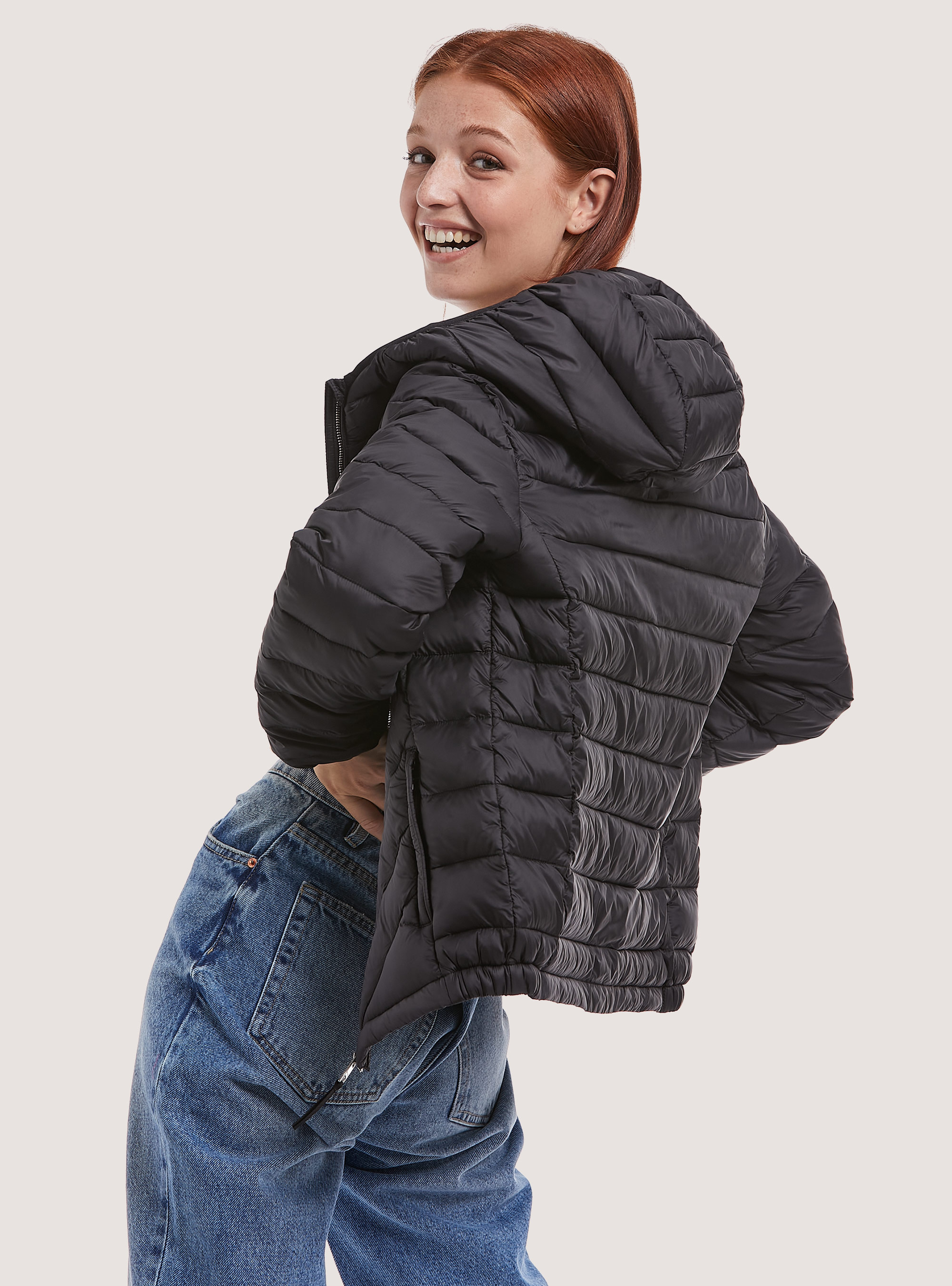 Chaqueta con acolchado reciclado, BK1 BLACK