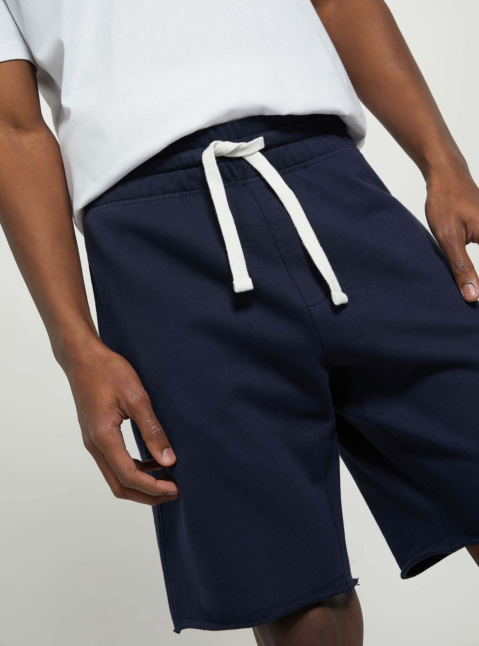 Cotton jogger bermuda shorts, NA1 NAVY DARK