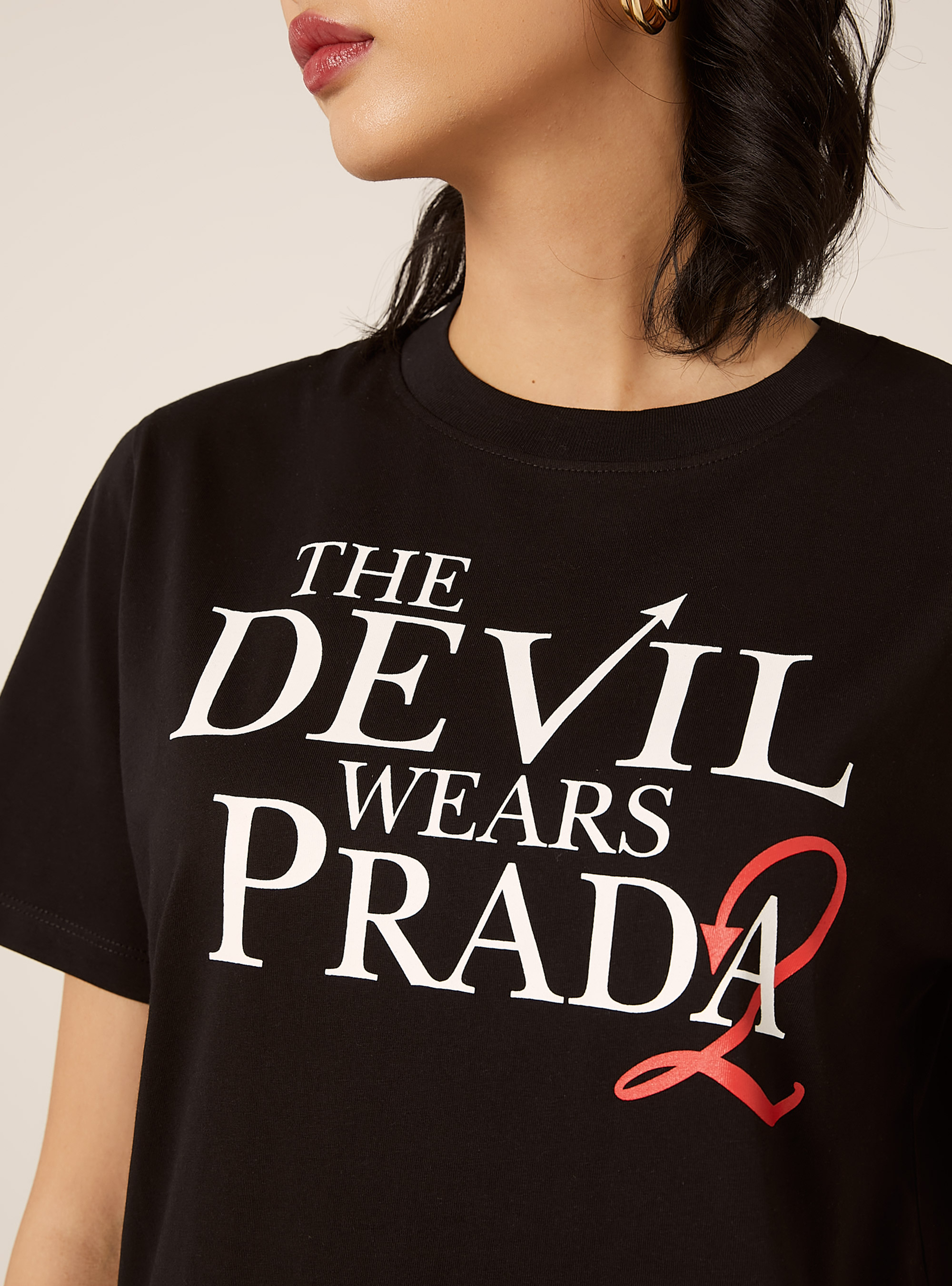 T-shirt regular il diavolo veste prada, BK1 BLACK