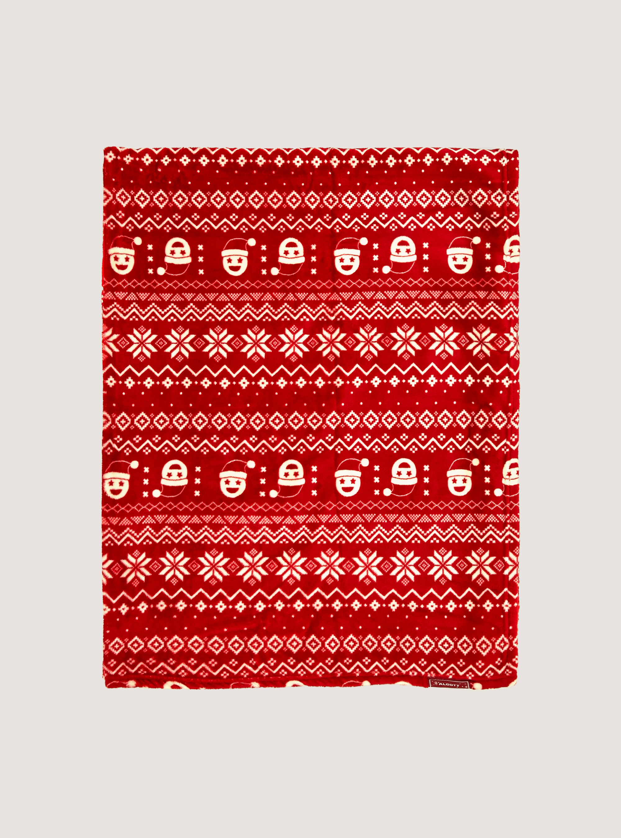 Plaid with all over print, SANTA