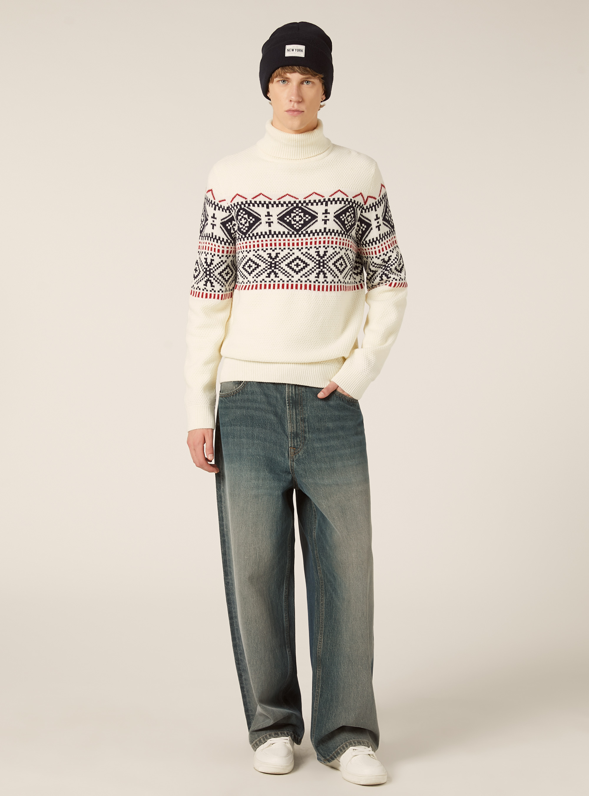 Pullover montagna, WH1 OFF WHITE