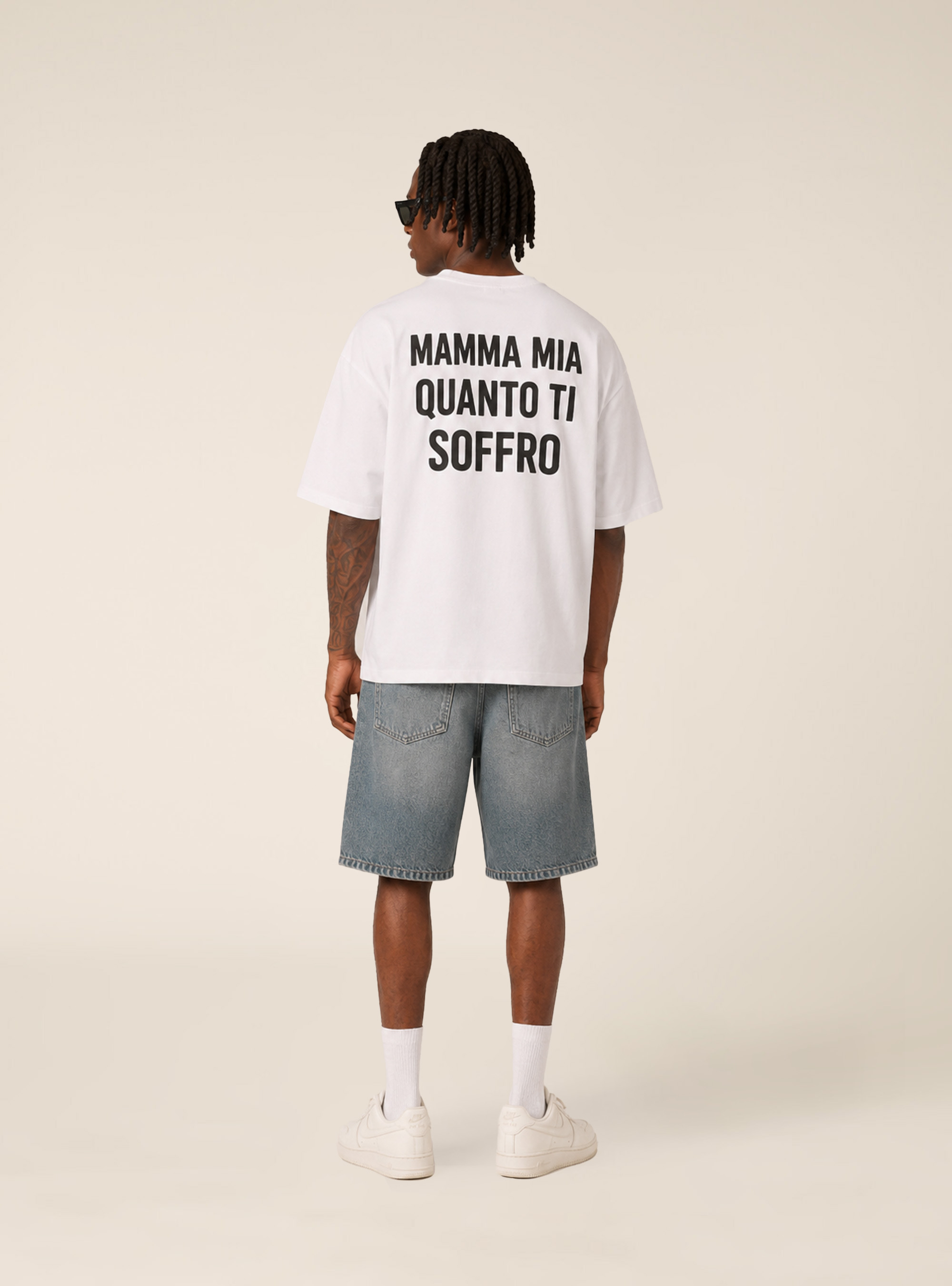 Lettering Print T-Shirt, WH1 OFF WHITE