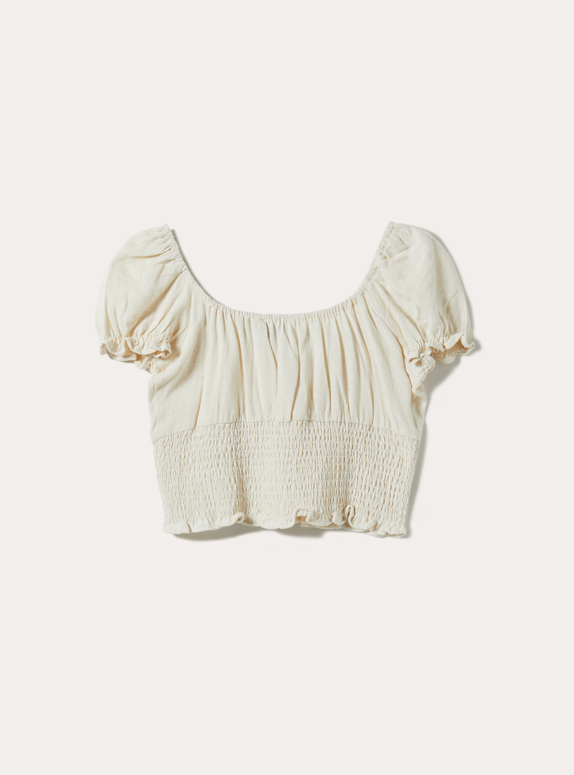 Linen-blend blouse, MBG3 BEIGE MEL LIGHT