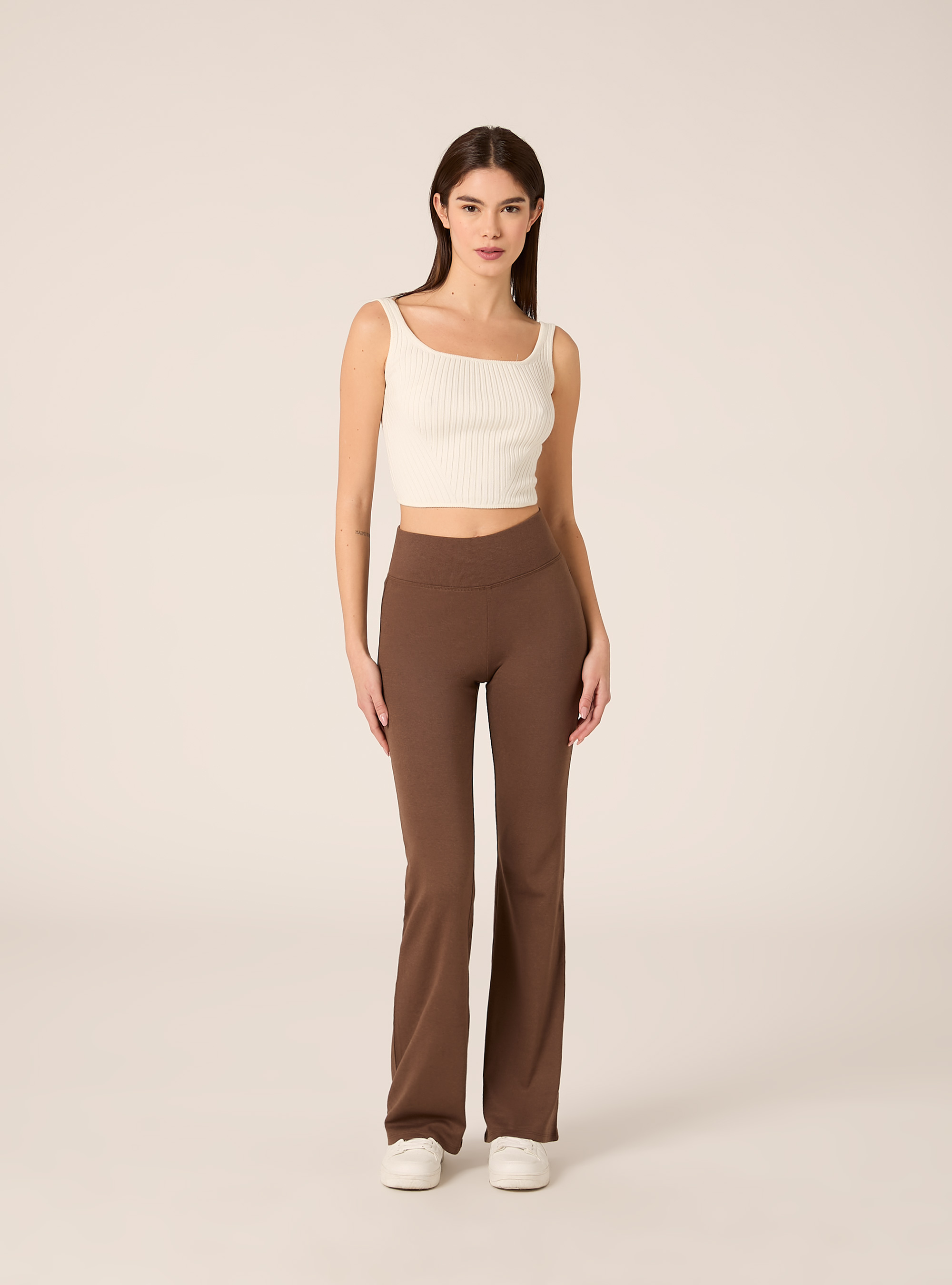 Leggings flare, BR2 BROWN MEDIUM