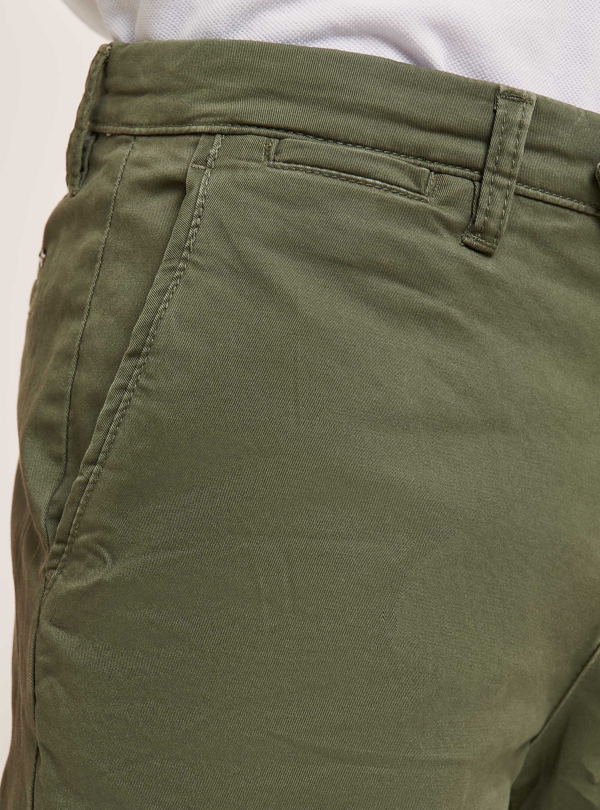 Einfache Bermudashorts aus Baumwollköper mit Stretch, KY2 KAKY MEDIUM