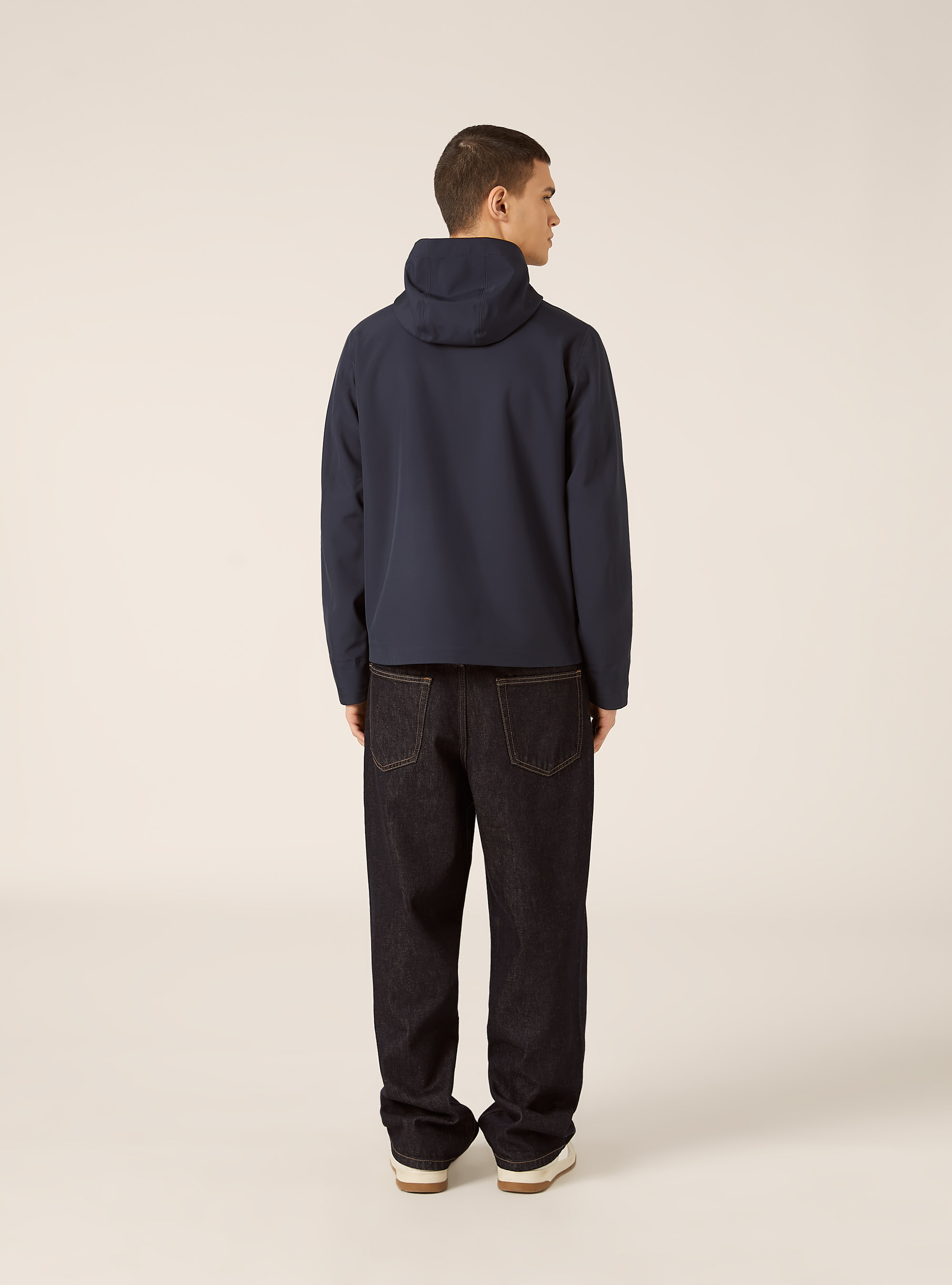 Giubbotto con cappuccio  antivento, NA1 NAVY DARK