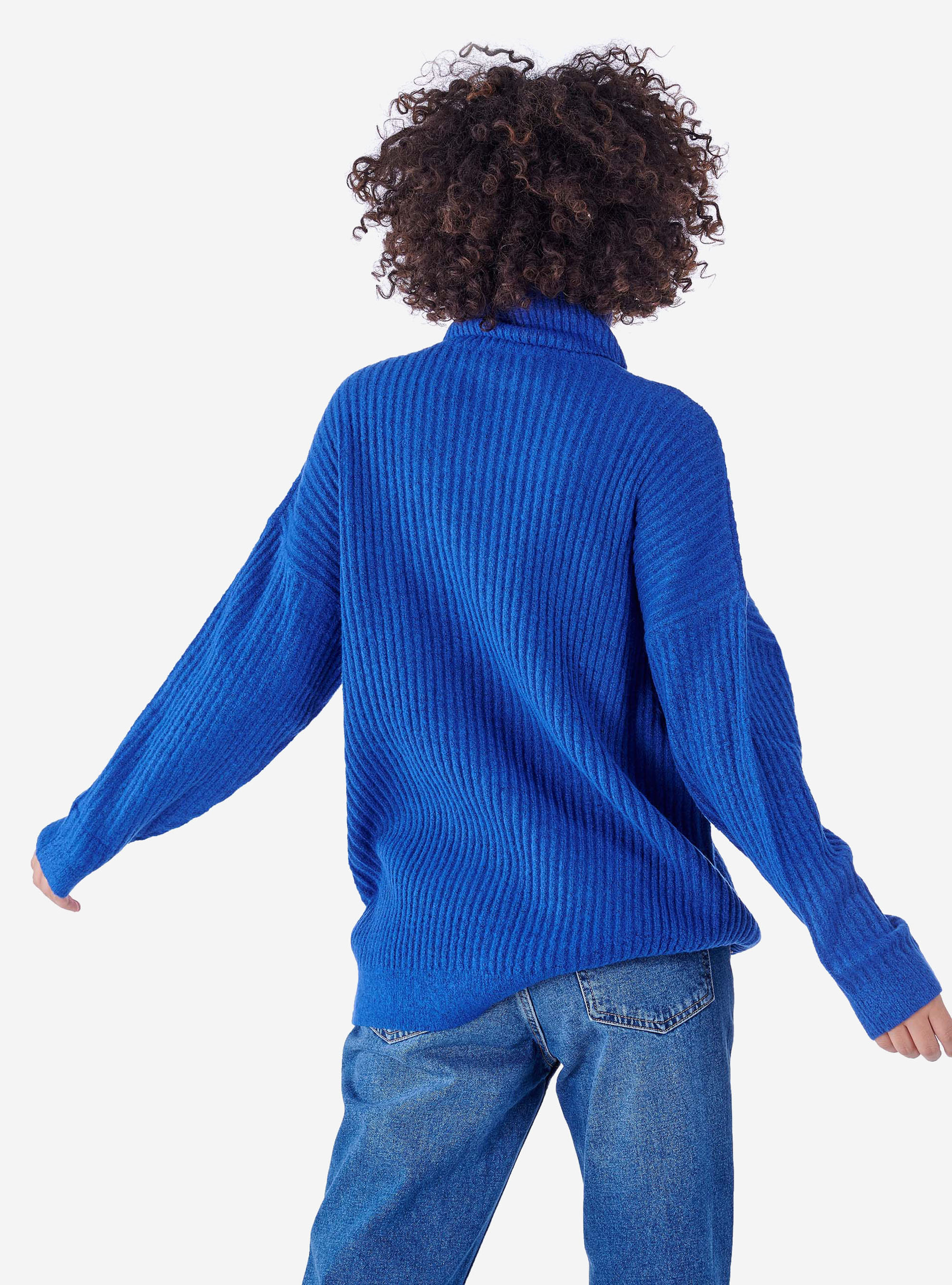 Pullover à col roulé oversize, C2225 ROYAL