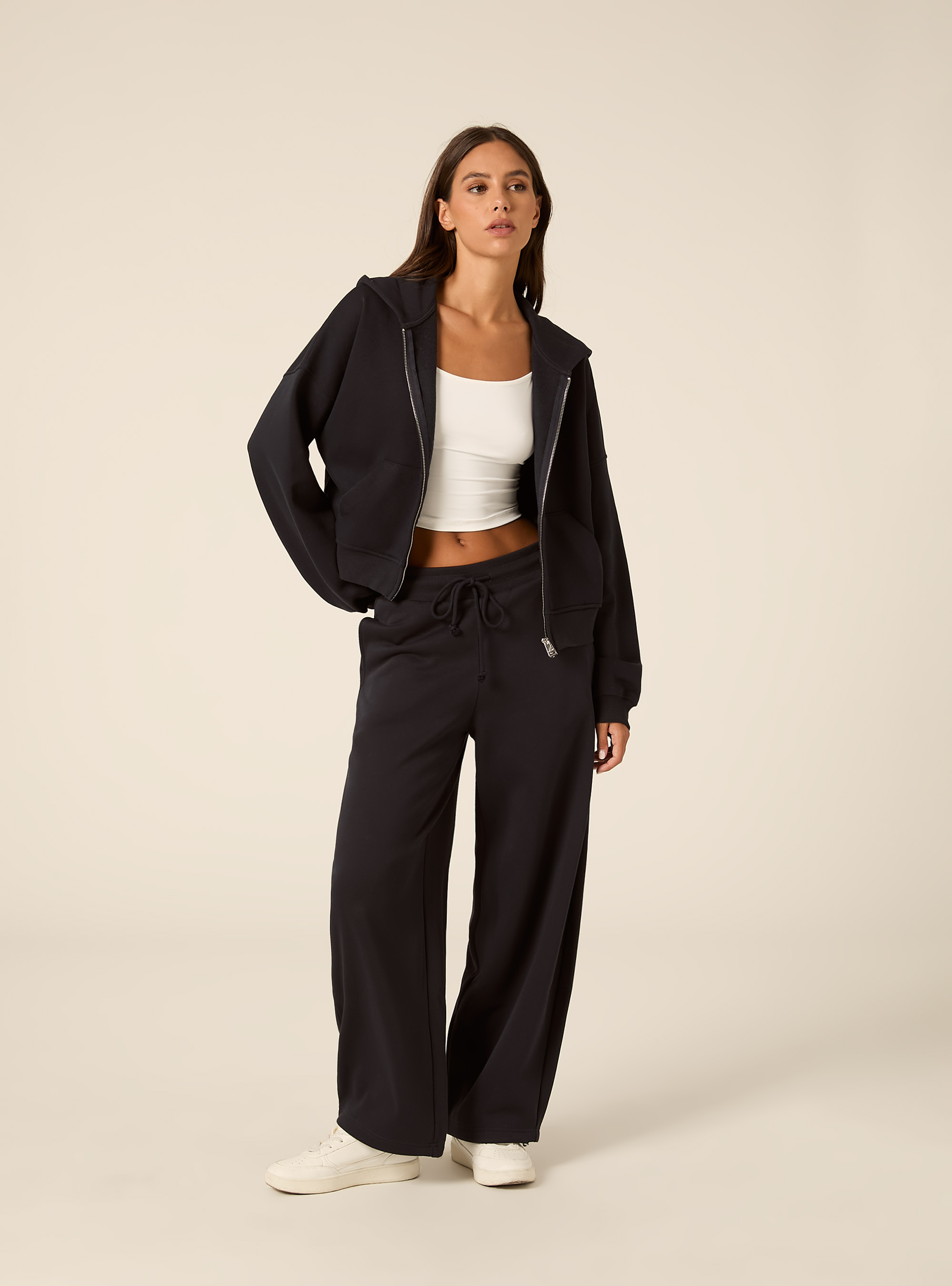 Pantaloni jogger in felpa barrel, NA1 NAVY DARK