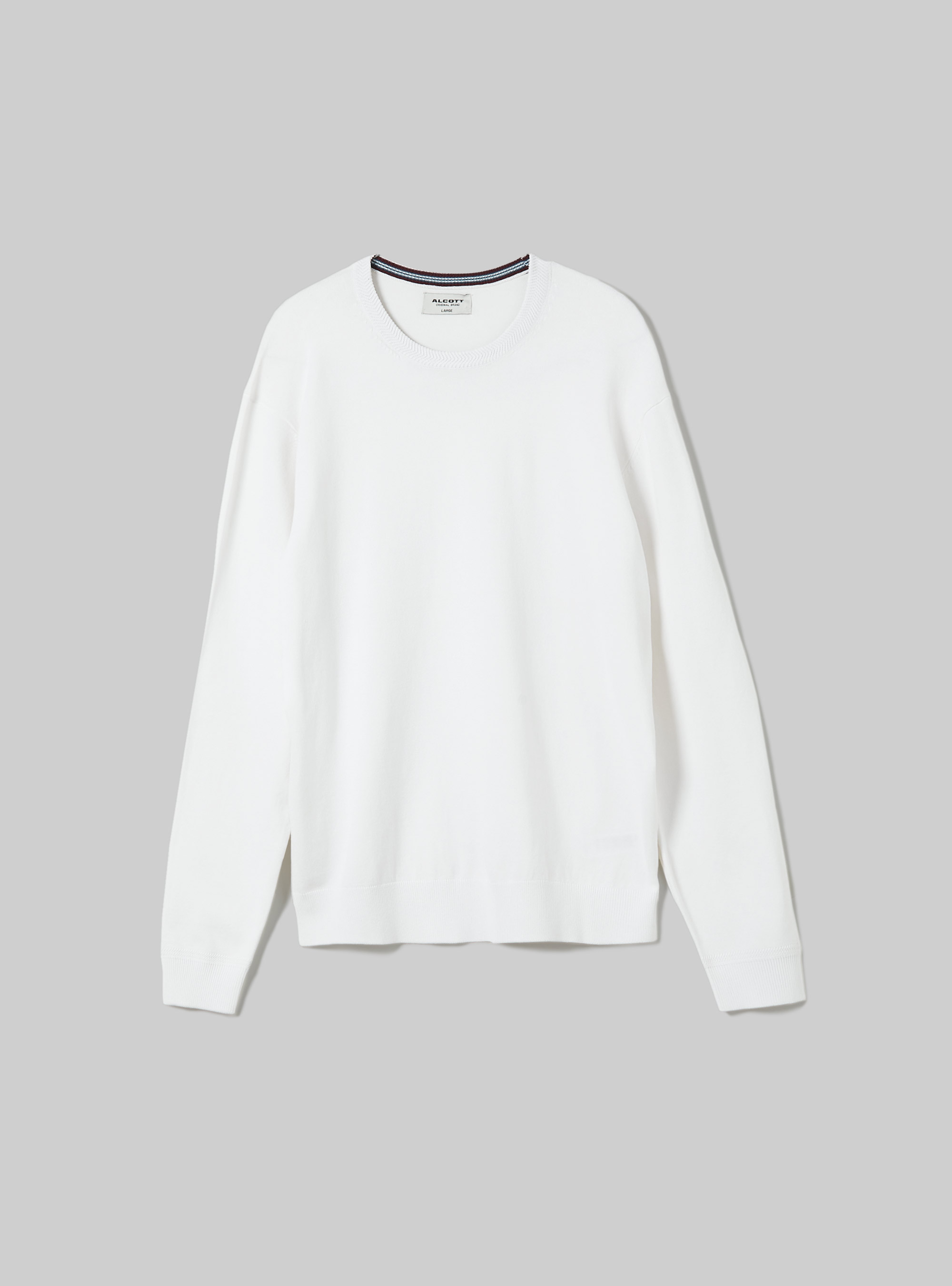 Round-neck pullover made of sustainable viscose Ecovero, CR2 CREAM MEDIUM