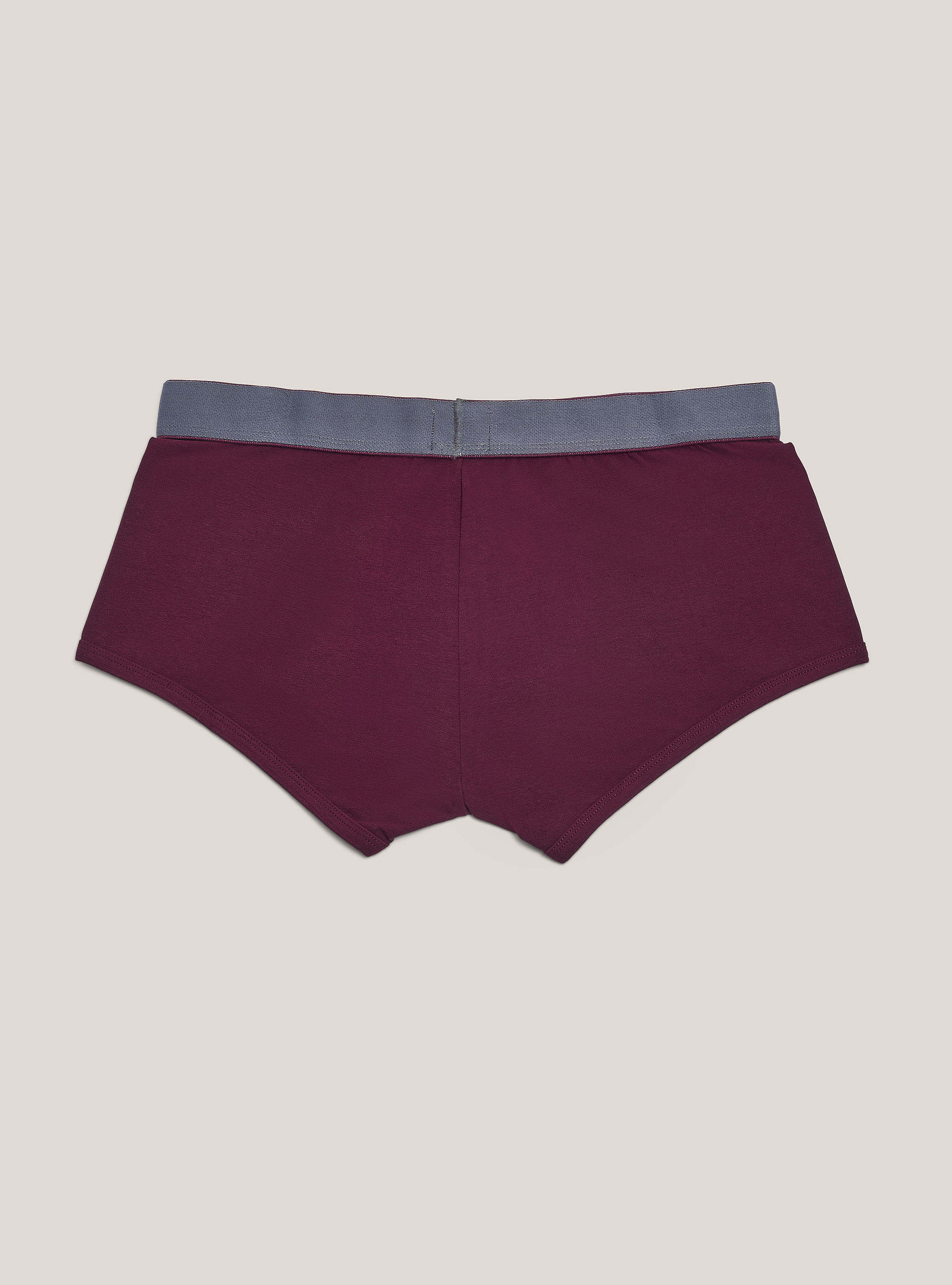 Boxer elastico de algodon con logo, BURDEOS
