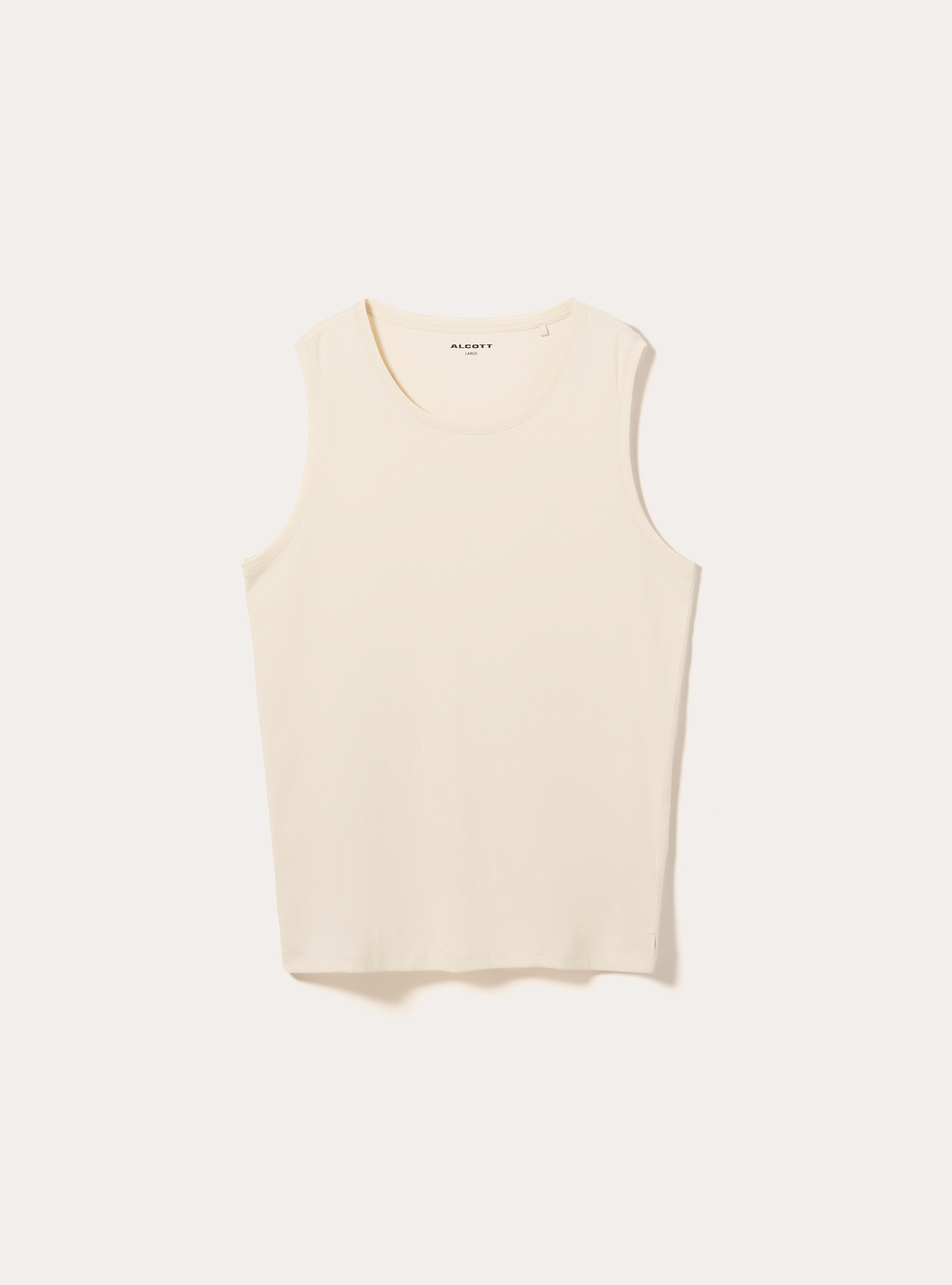 Camiseta de Tirantes Lisa Comfort Fit, CR3 CREAM LIGHT